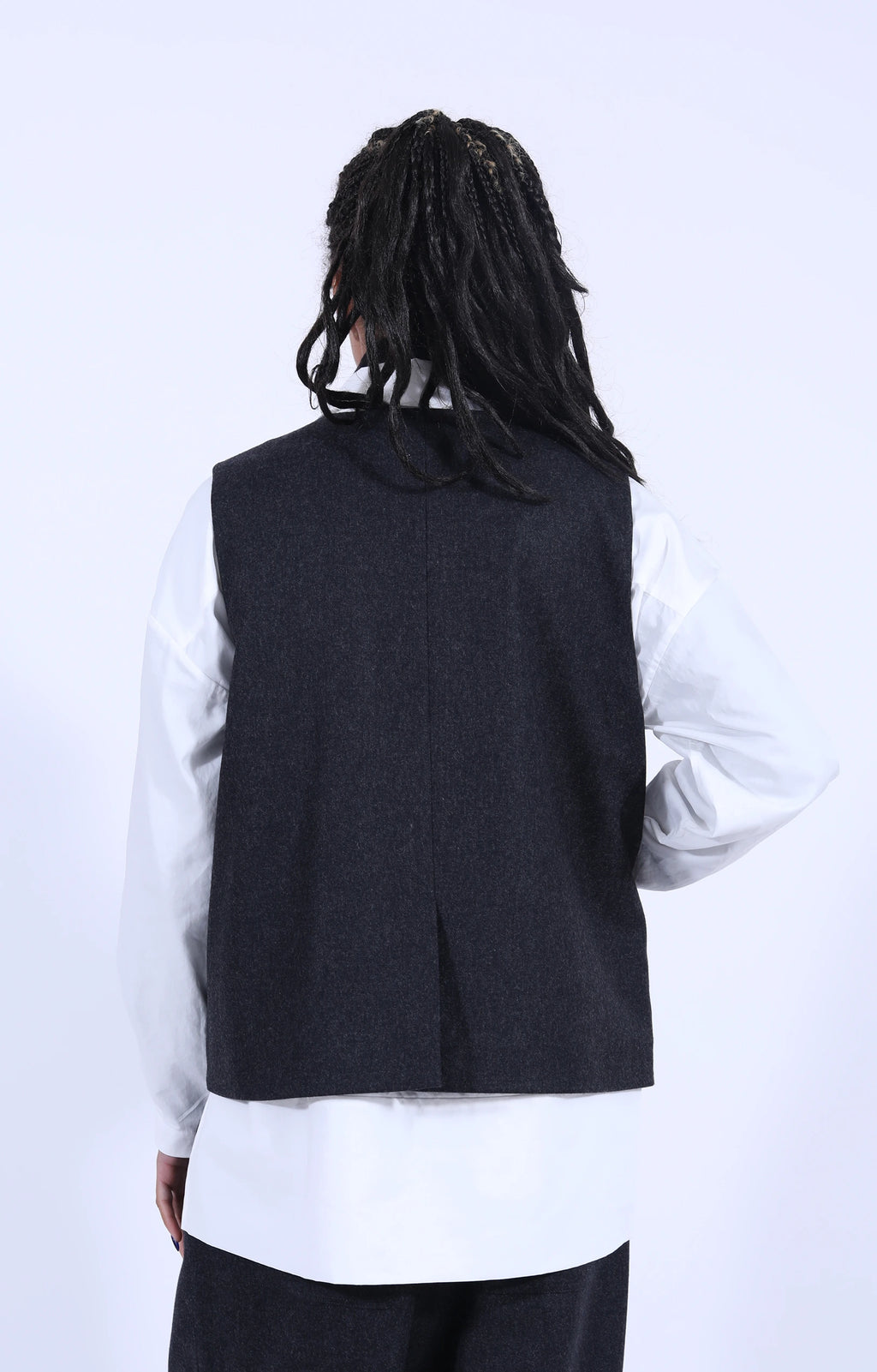Dark Grey Wool Waistcoat