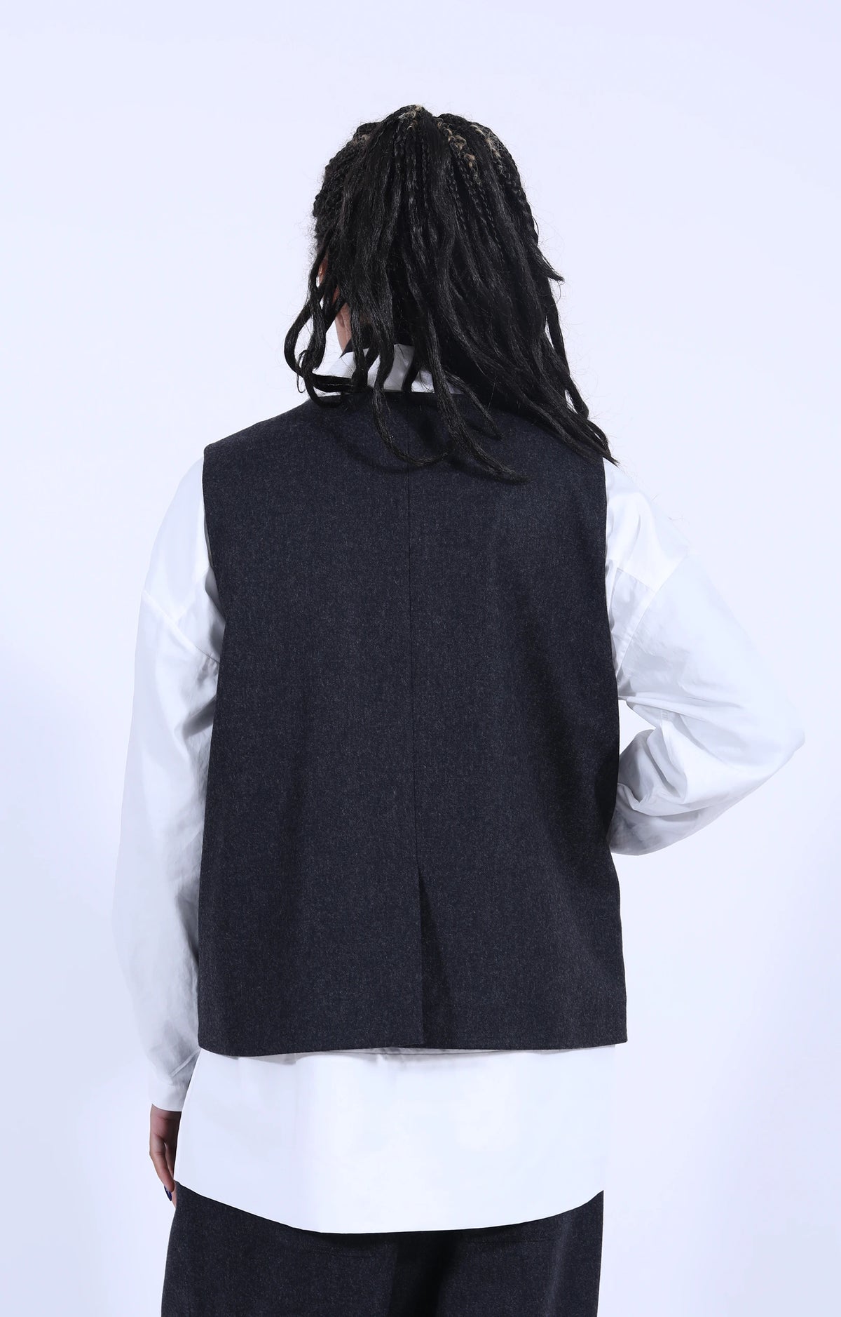 Dark Grey Wool Waistcoat