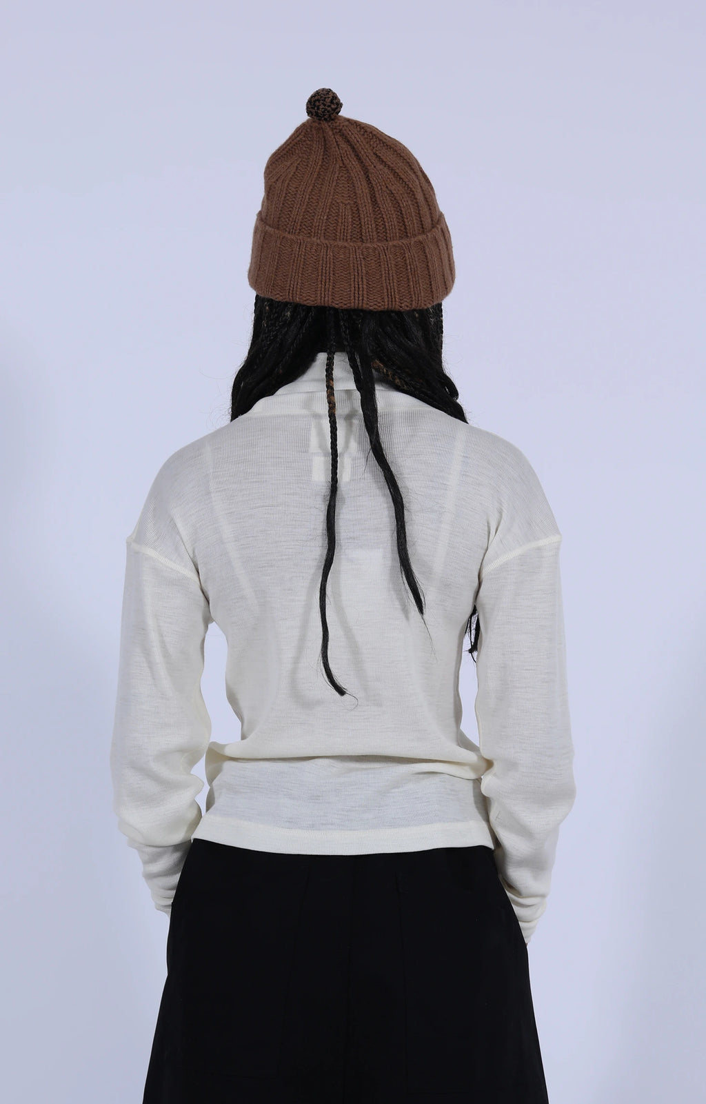 Turtleneck Ribbed Wool Off-White