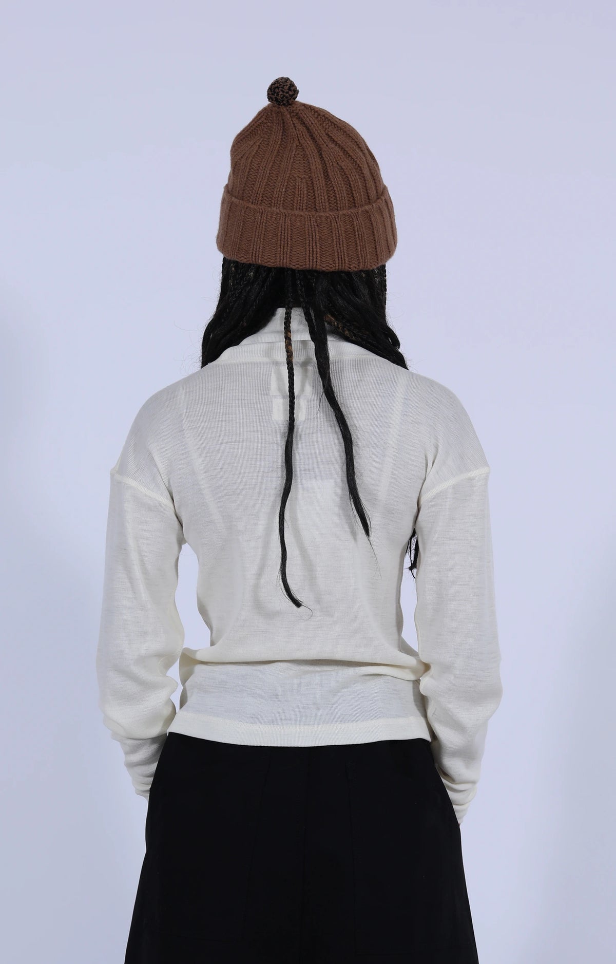 Turtleneck Ribbed Wool Off-White