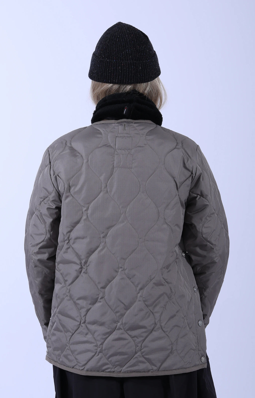 Unisex Military Crew Neck Down Jacket Light Mocha