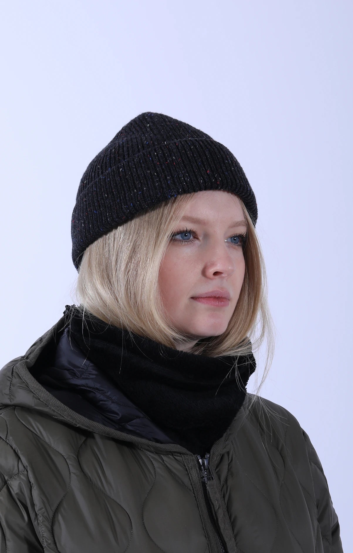 Wool Seamless Beanie Charcoal