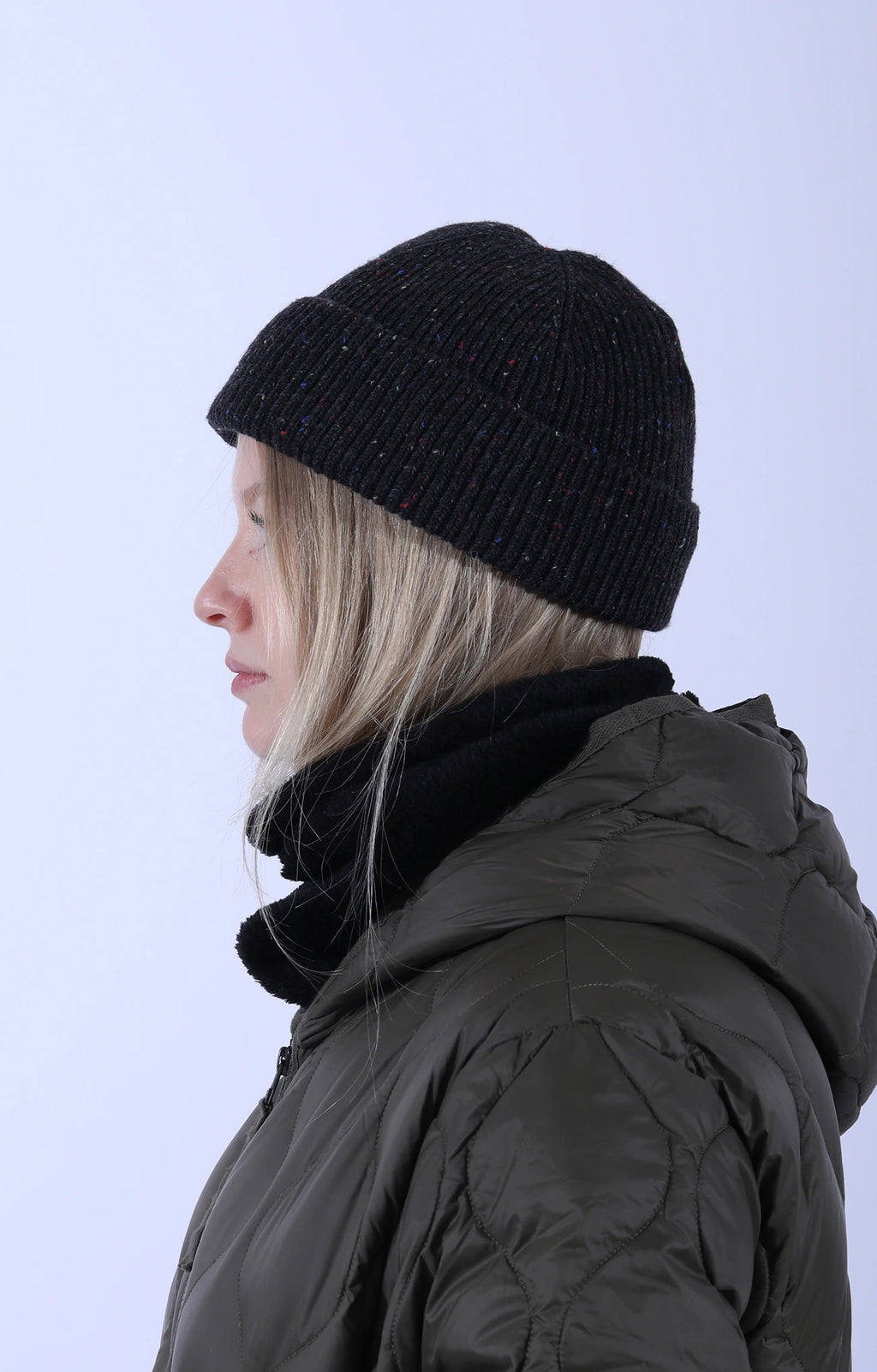 Wool Seamless Beanie Charcoal