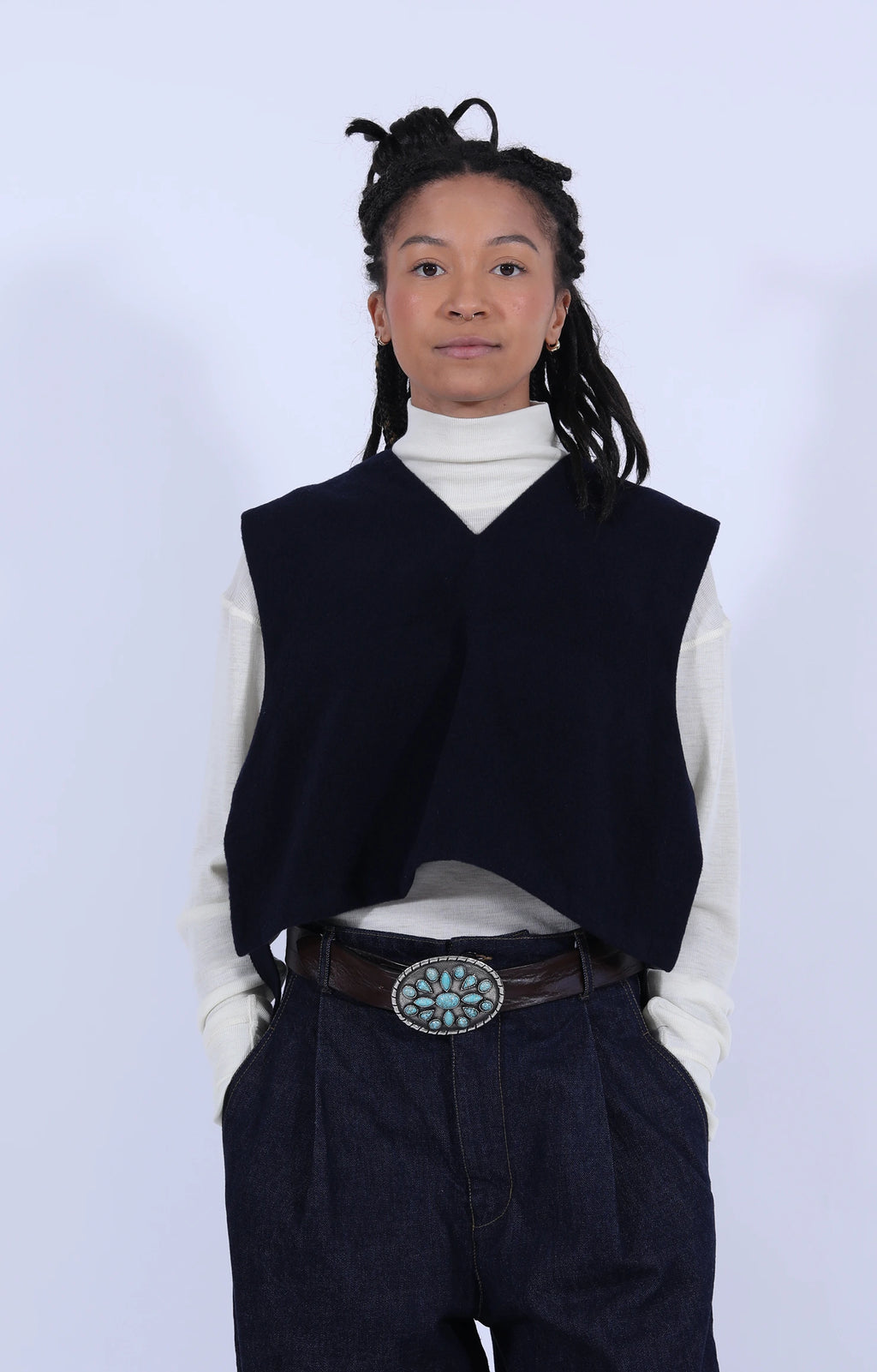 Vee Vest Pachuca Wool Navy