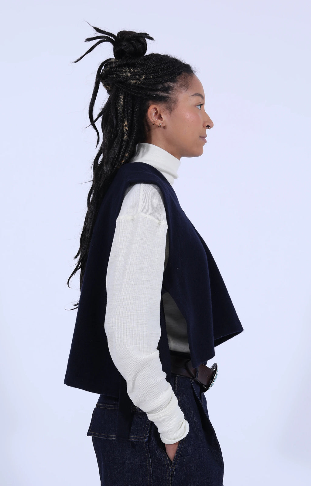 Vee Vest Pachuca Wool Navy