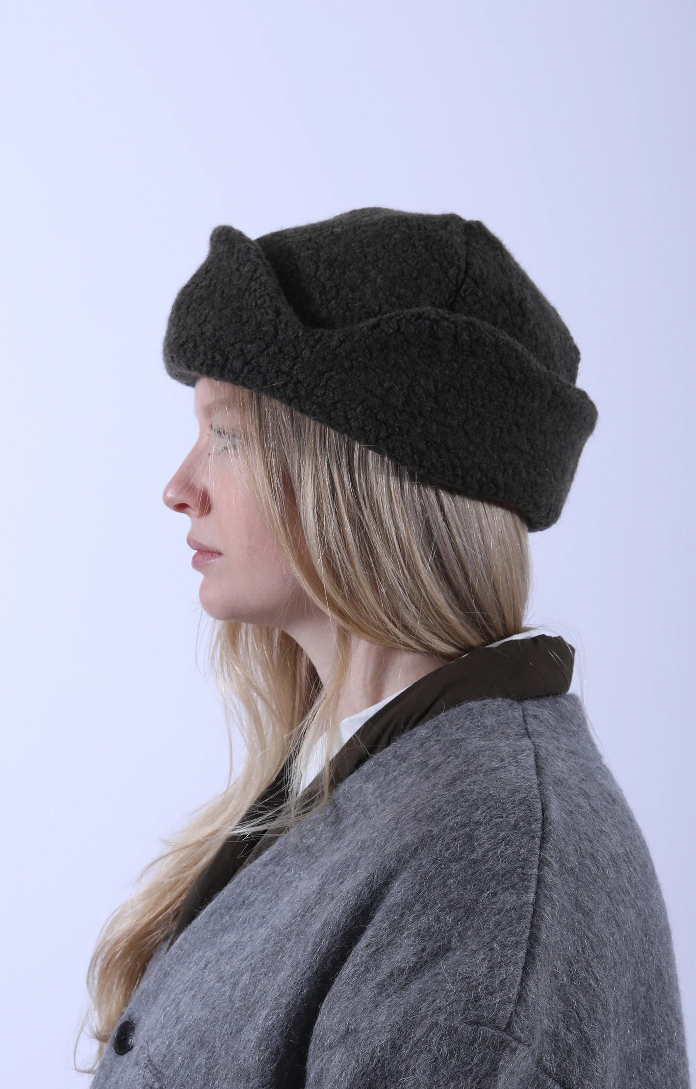 Recycle Wool Flight Watch Cap Olive