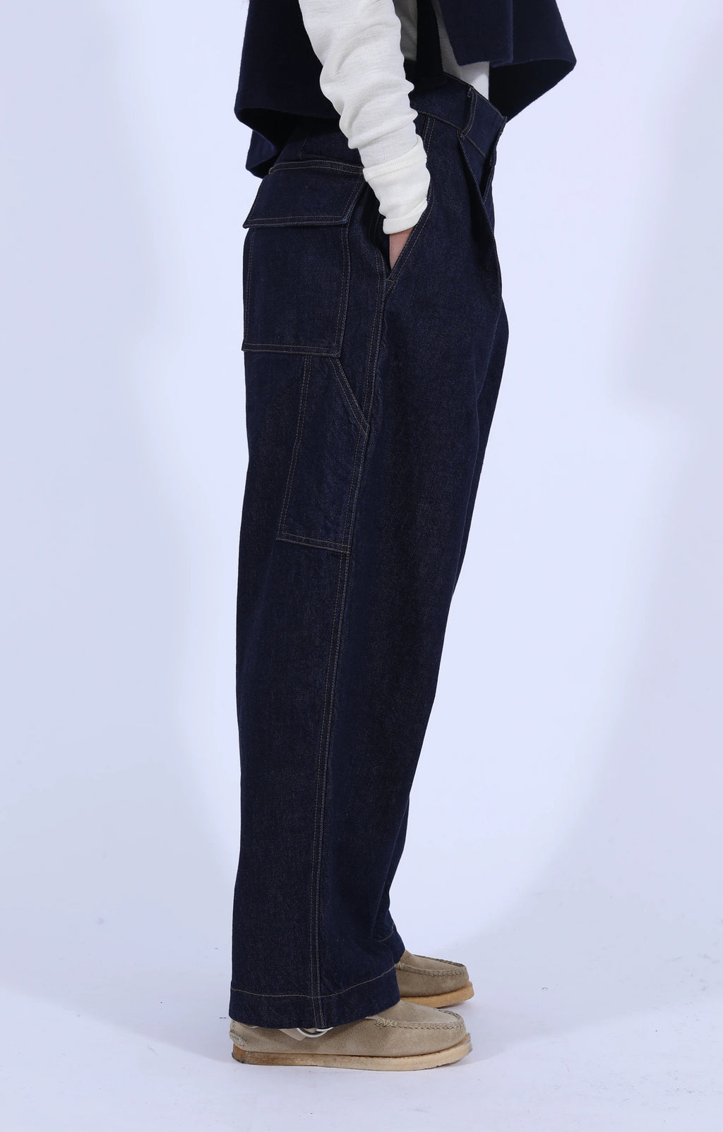 British Worker Carpenter Jeans Century Denim Blue