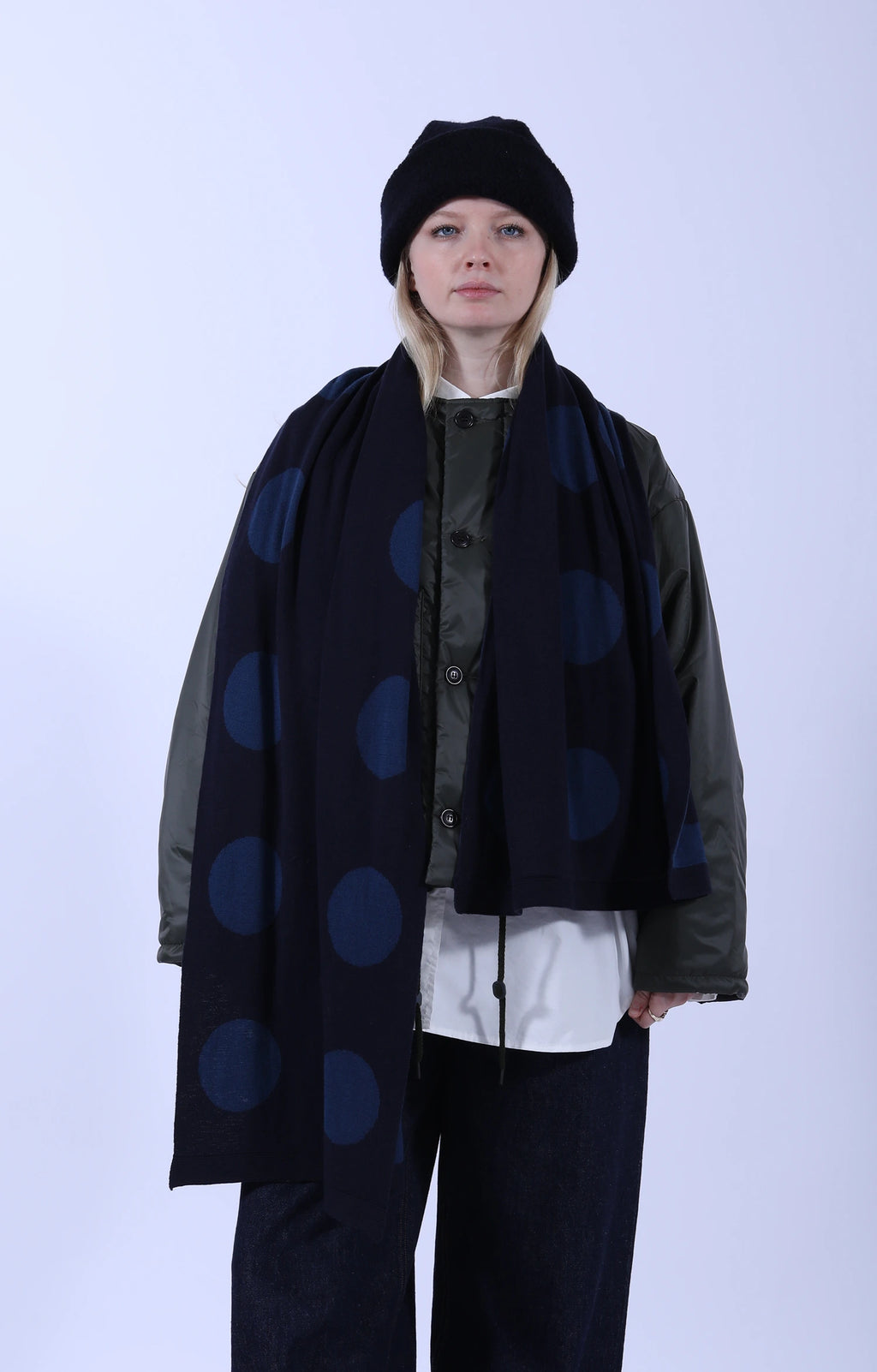 Shawl Muffler Duck Porthole Dot