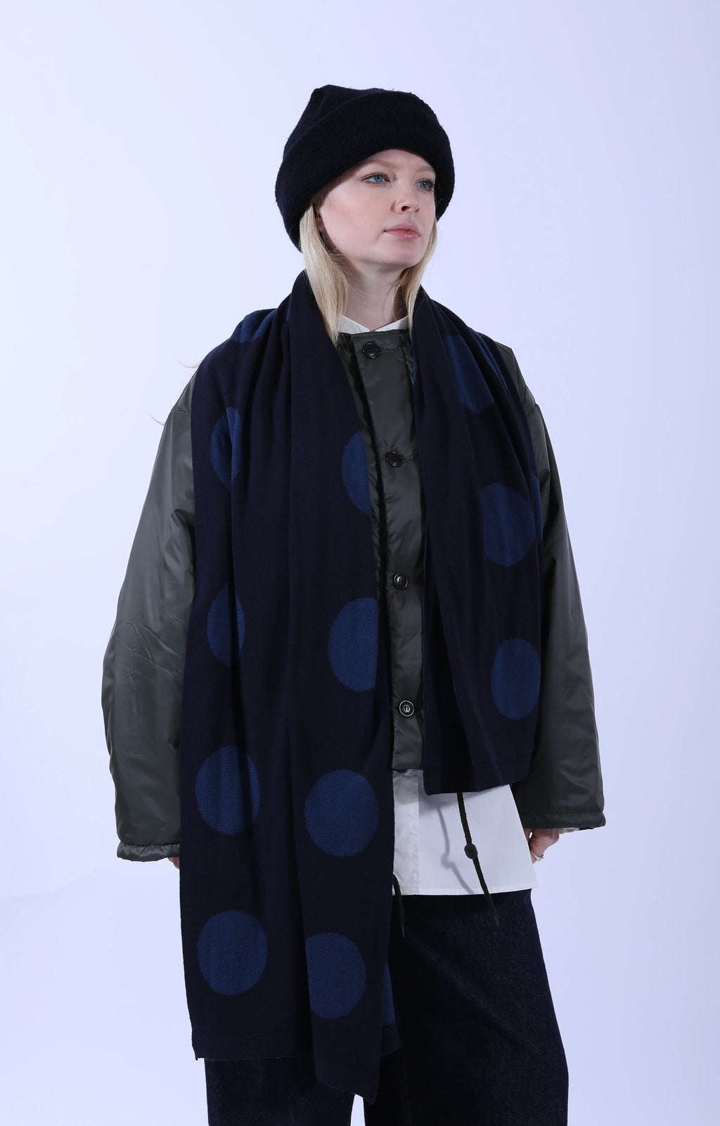 Shawl Muffler Duck Porthole Dot