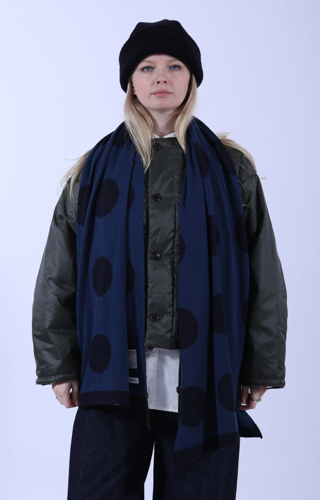 Shawl Muffler Duck Porthole Dot