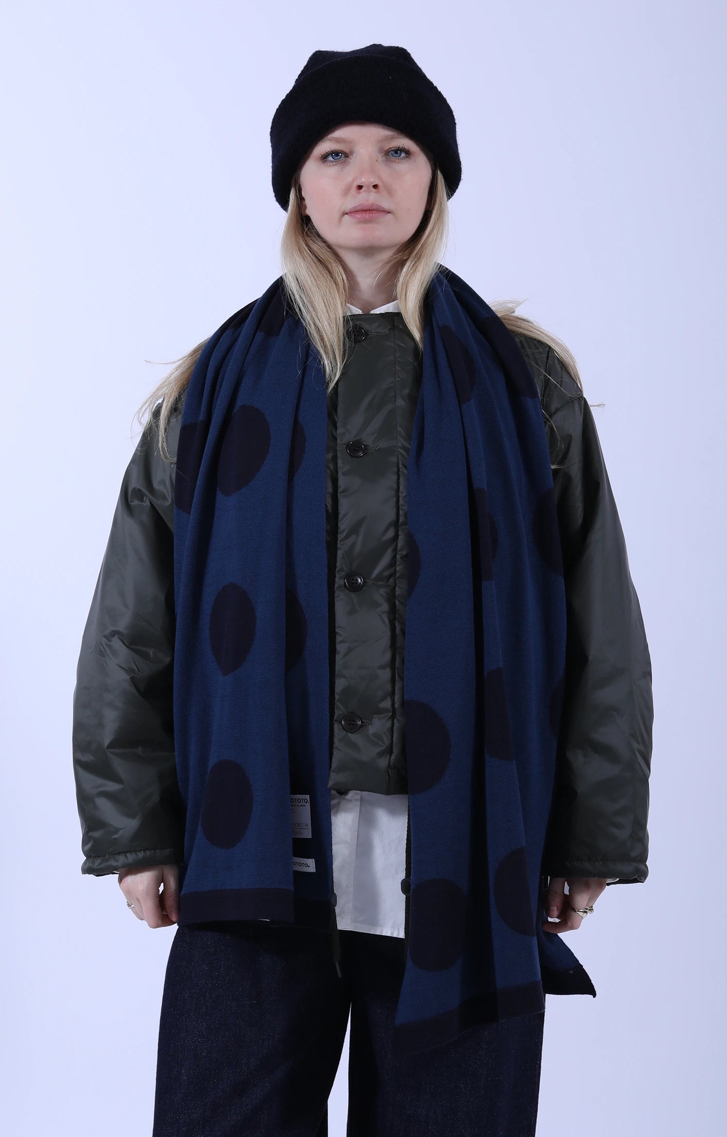 Shawl Muffler Duck Porthole Dot