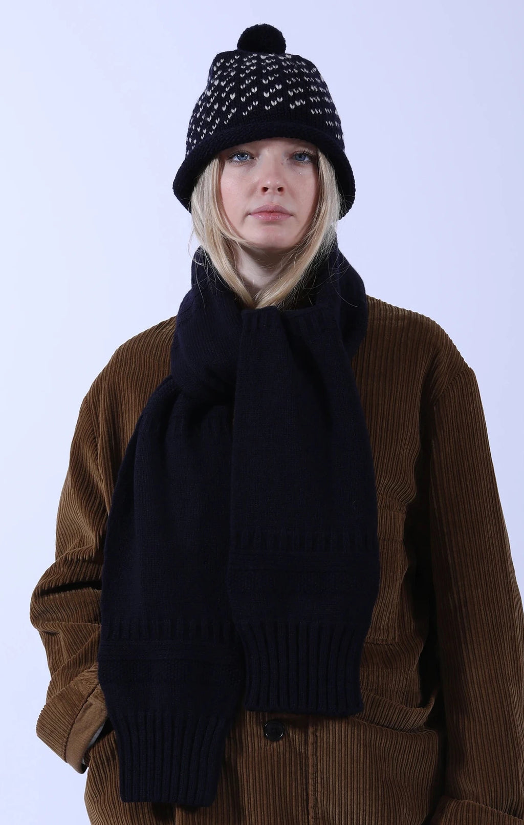 Sweater Sleeve Muffler Navy