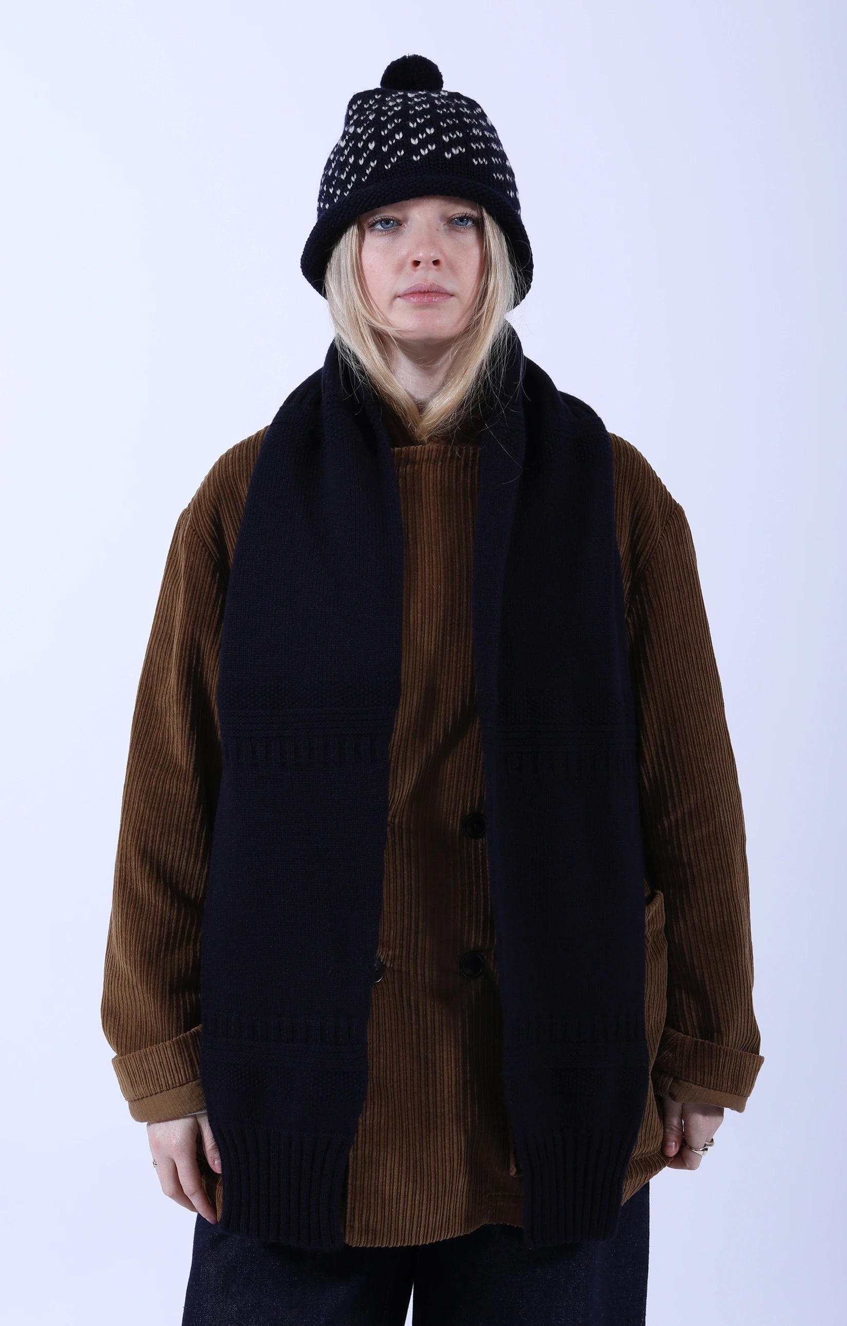 Sweater Sleeve Muffler Navy