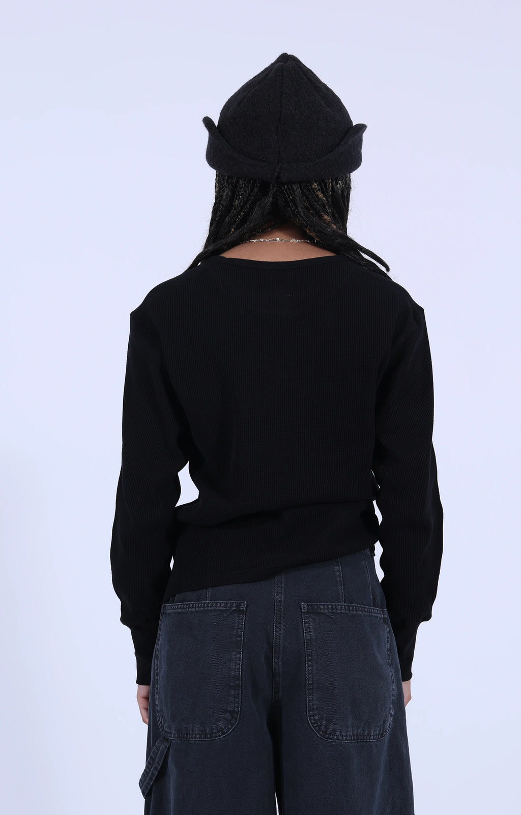 Thermal Waffle Jersey Black
