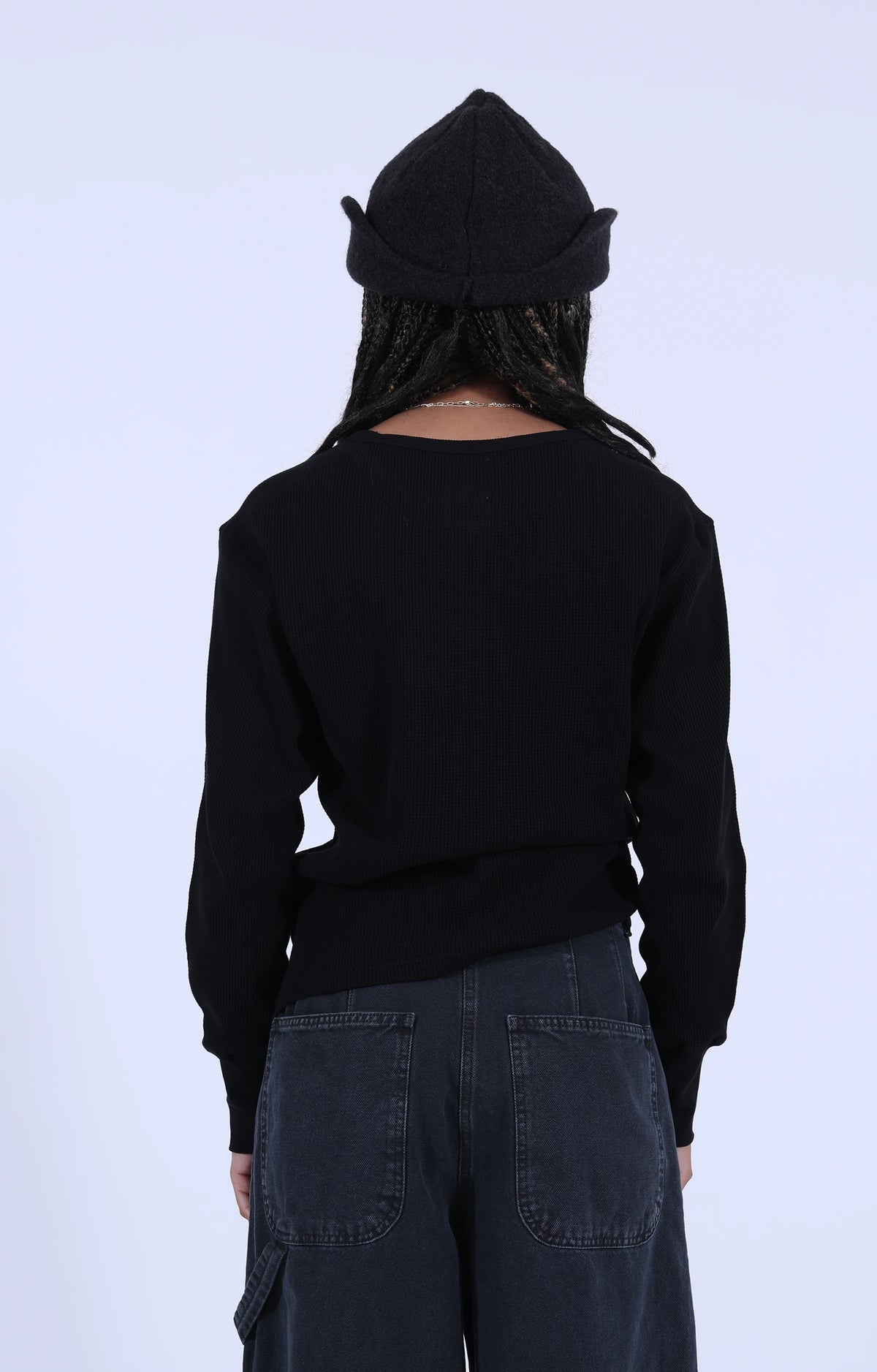 Thermal Waffle Jersey Black