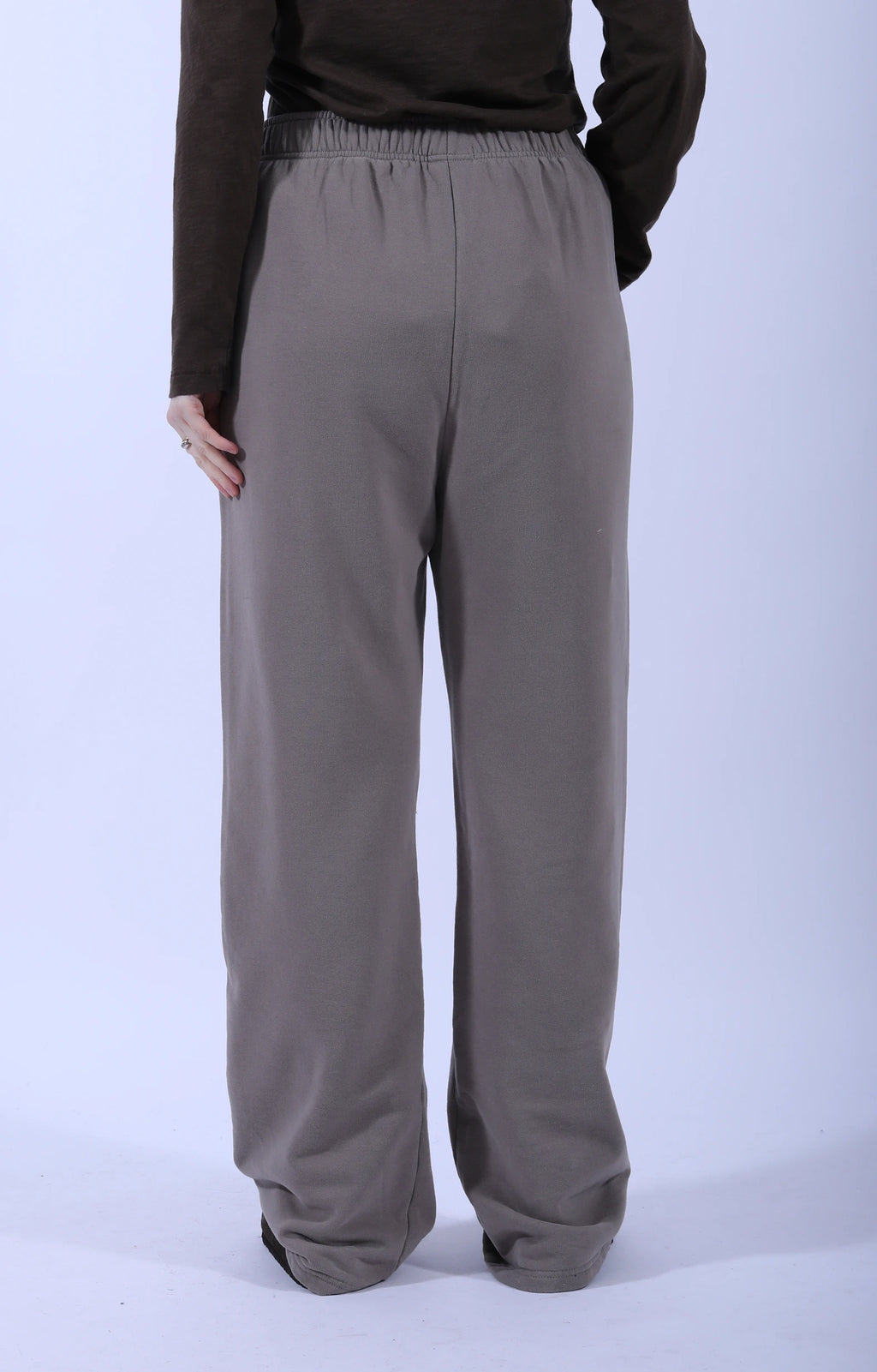 Open Leg Soft Fleece Sweatpants Faded Grain