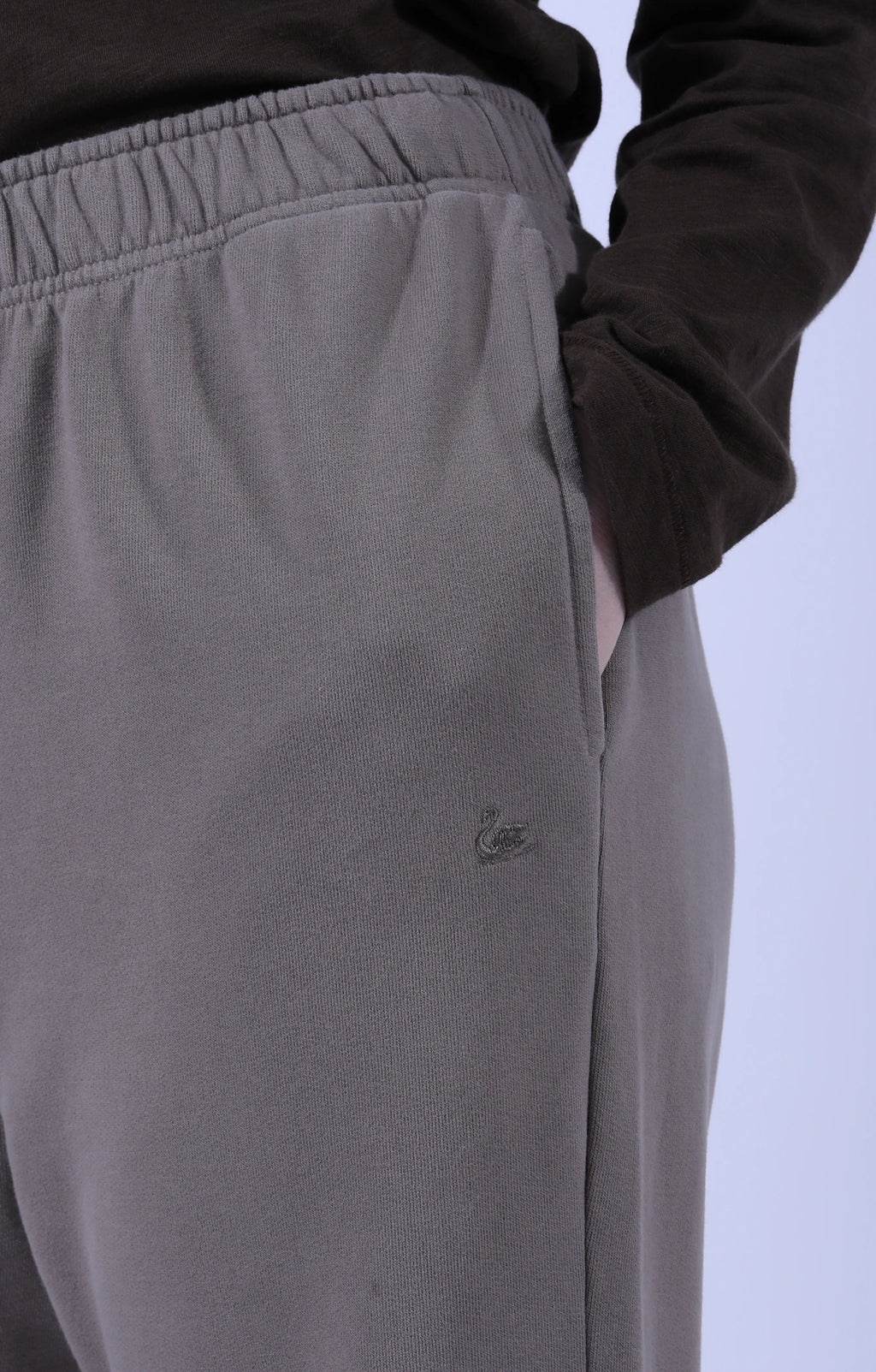 Open Leg Soft Fleece Sweatpants Faded Grain