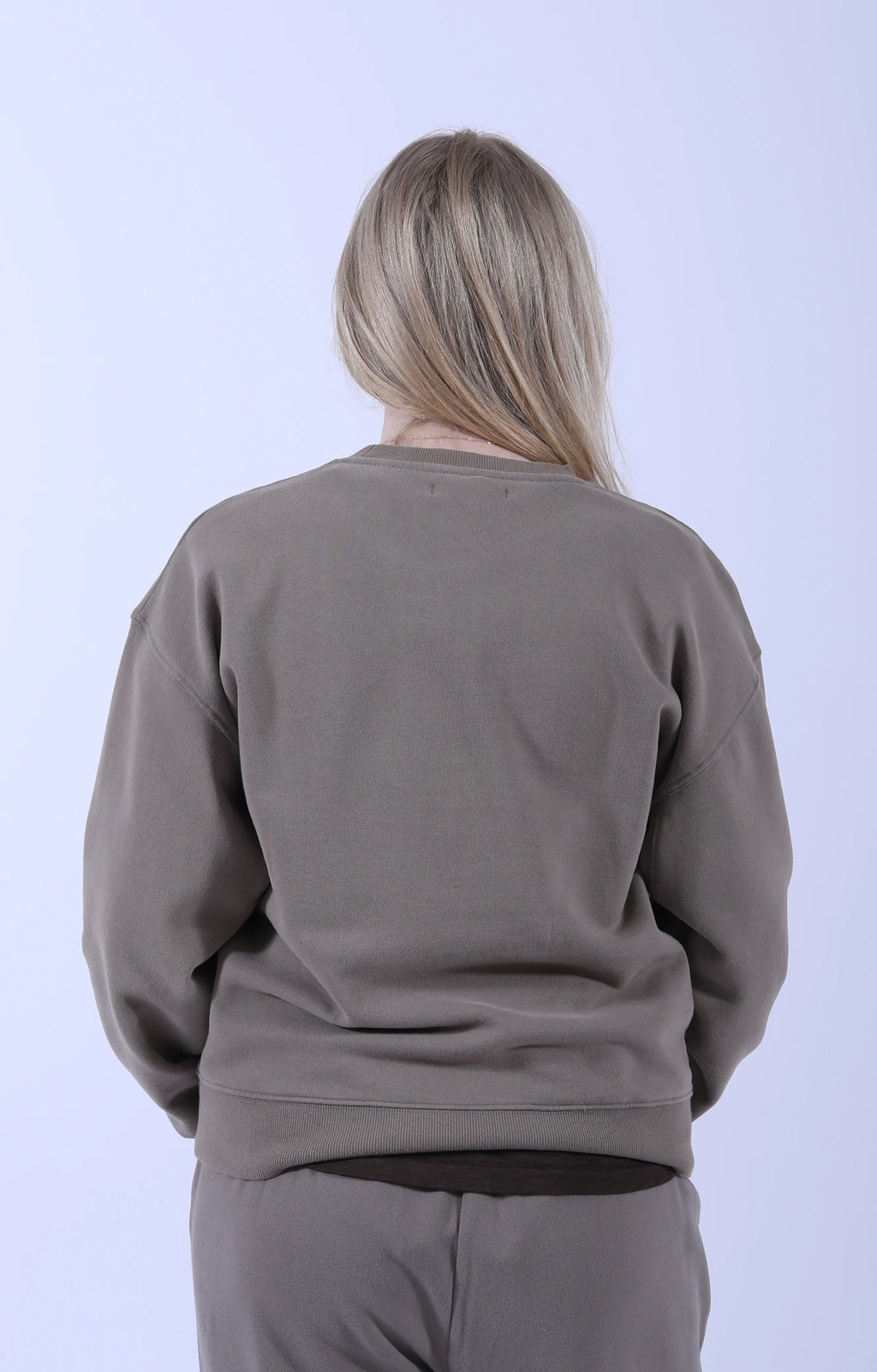 Relaxed Cotton Soft Fleece Sweatshirt Faded Grain