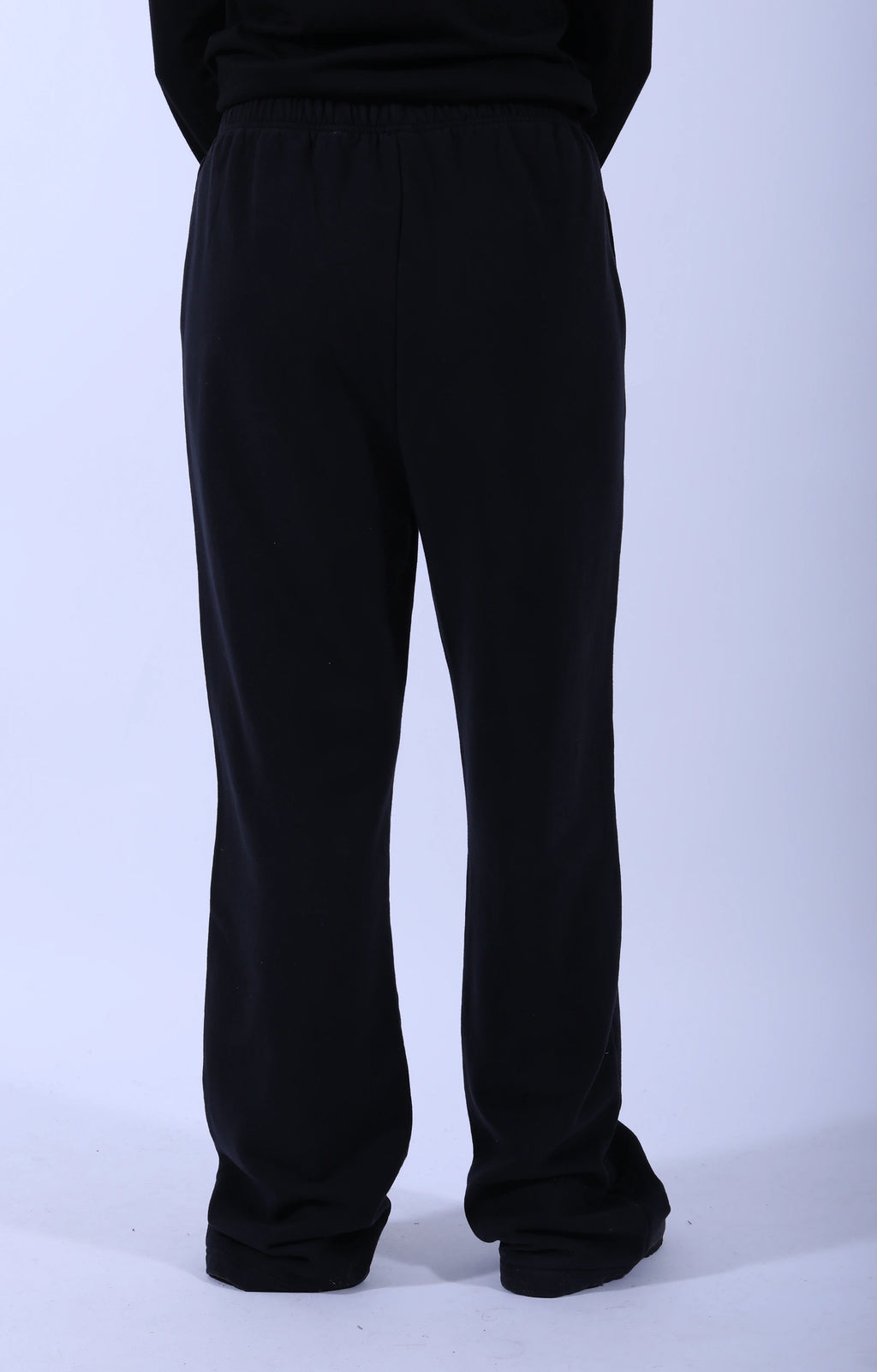 Open Leg Soft Fleece Sweatpants Deep Black