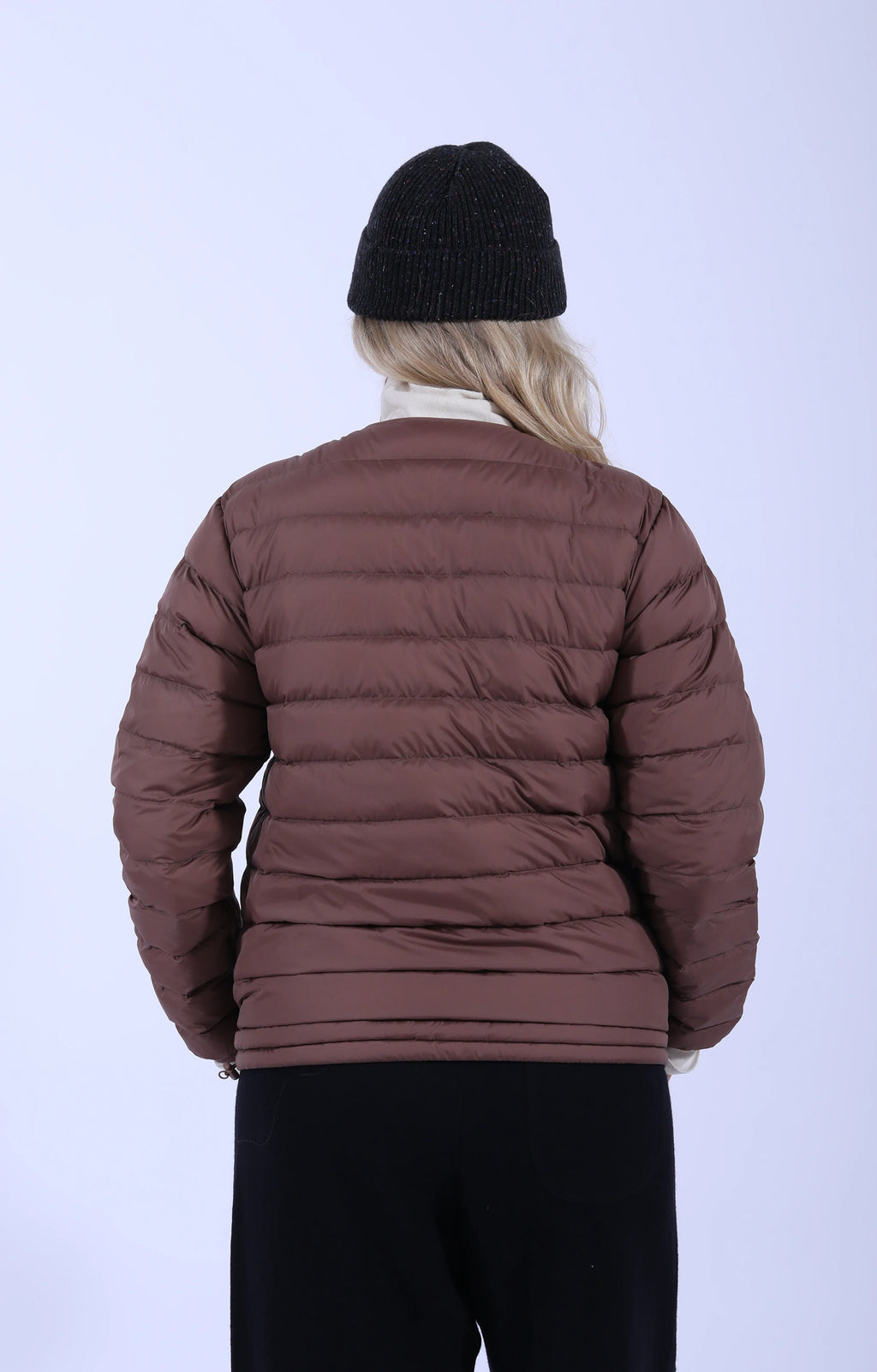 (M) Inner Down Crew Jacket Pink