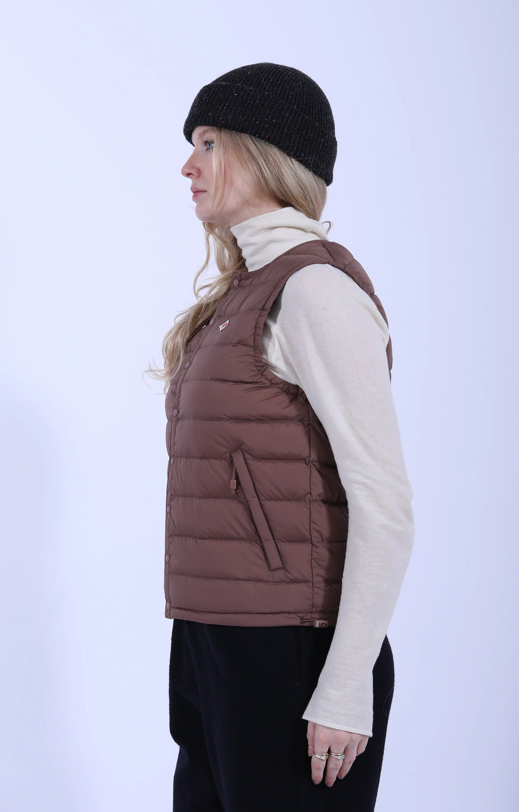 Inner Down Crew Vest Pink