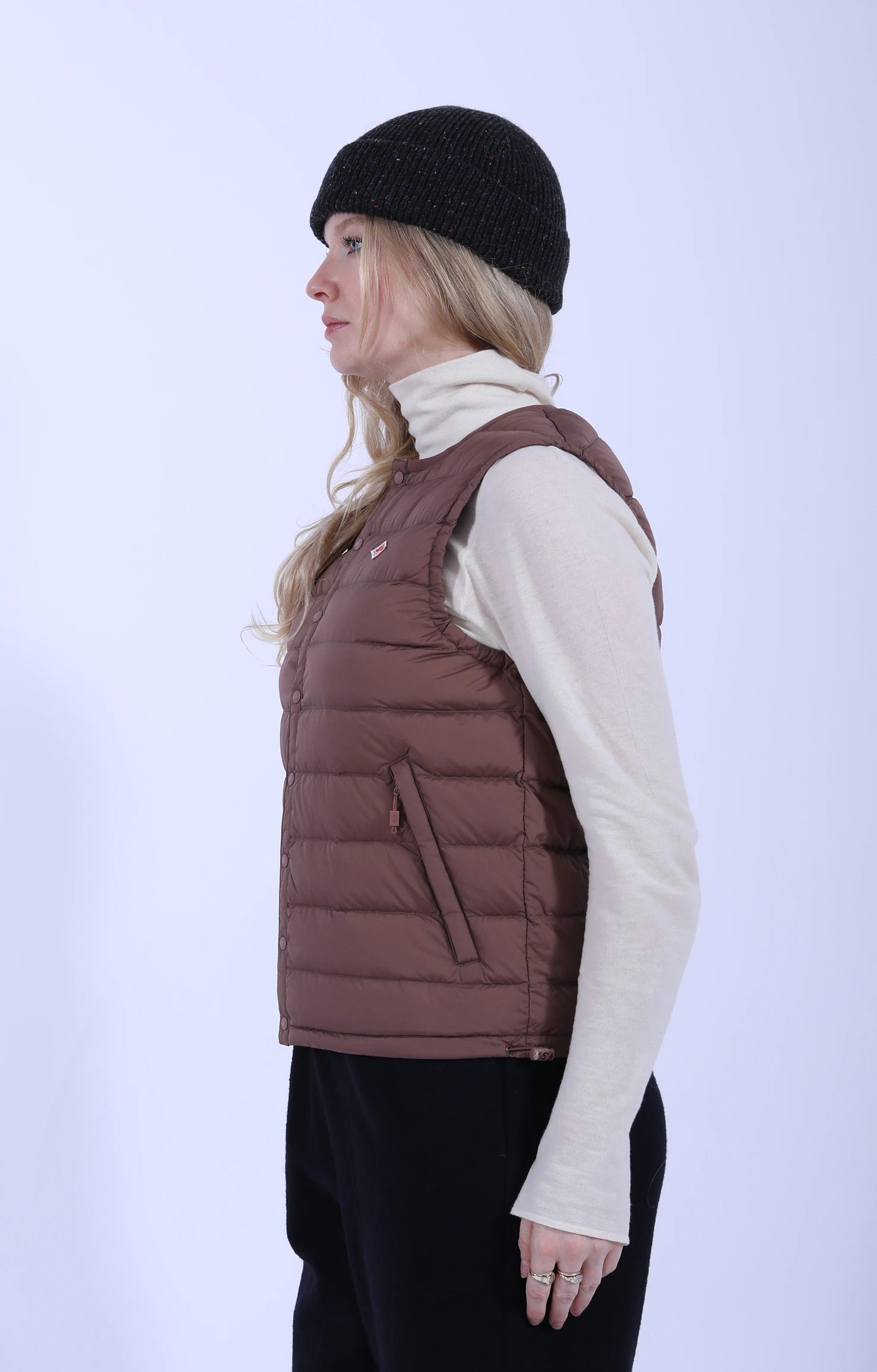 Inner Down Crew Vest Pink