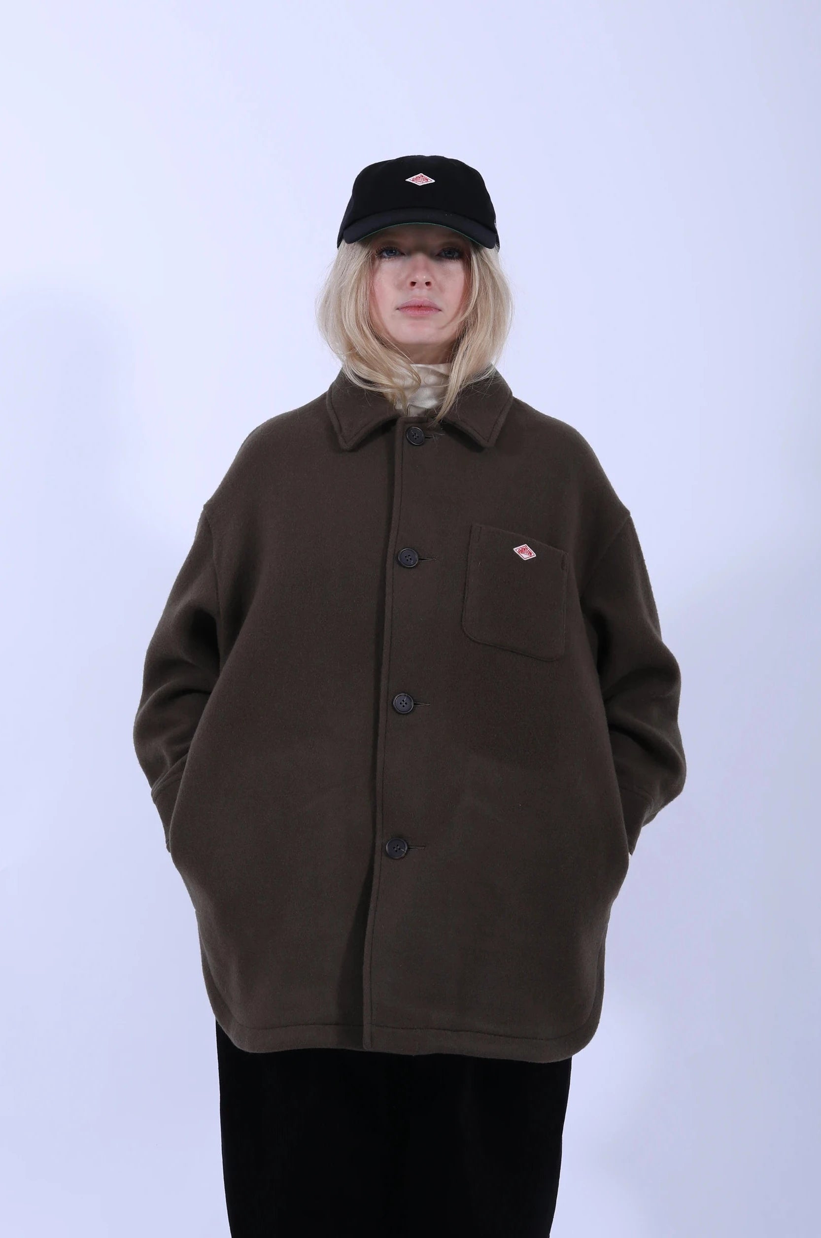 Blouson Wool Melton Dark Olive
