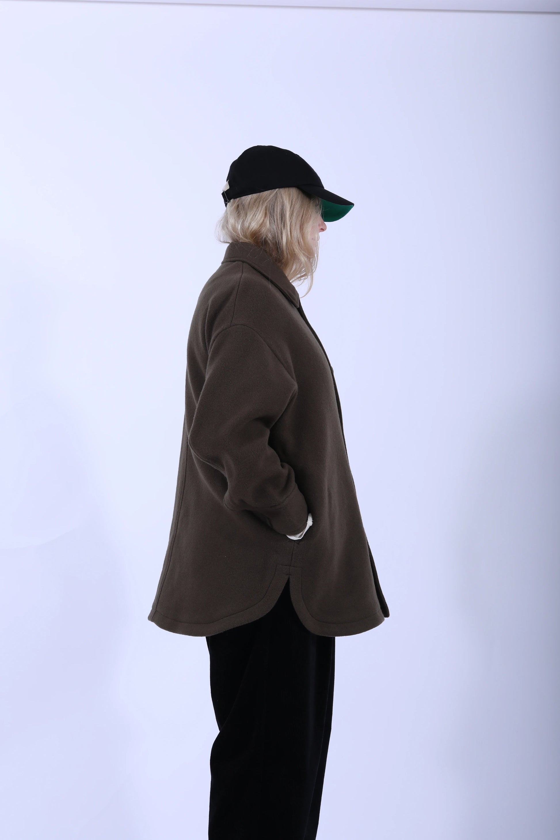 Blouson Wool Melton Dark Olive