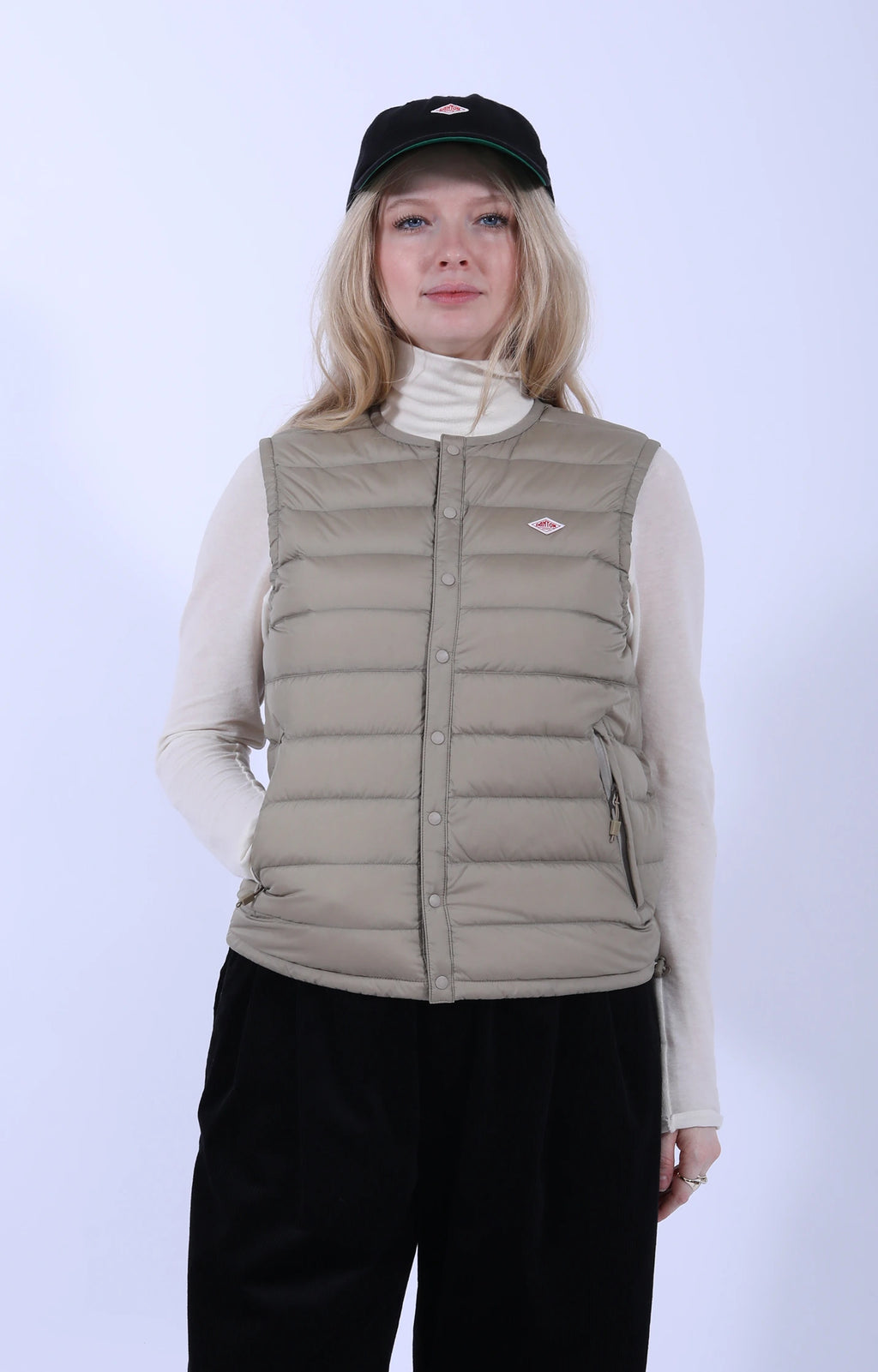 Inner Down Crew Vest Sand Beige