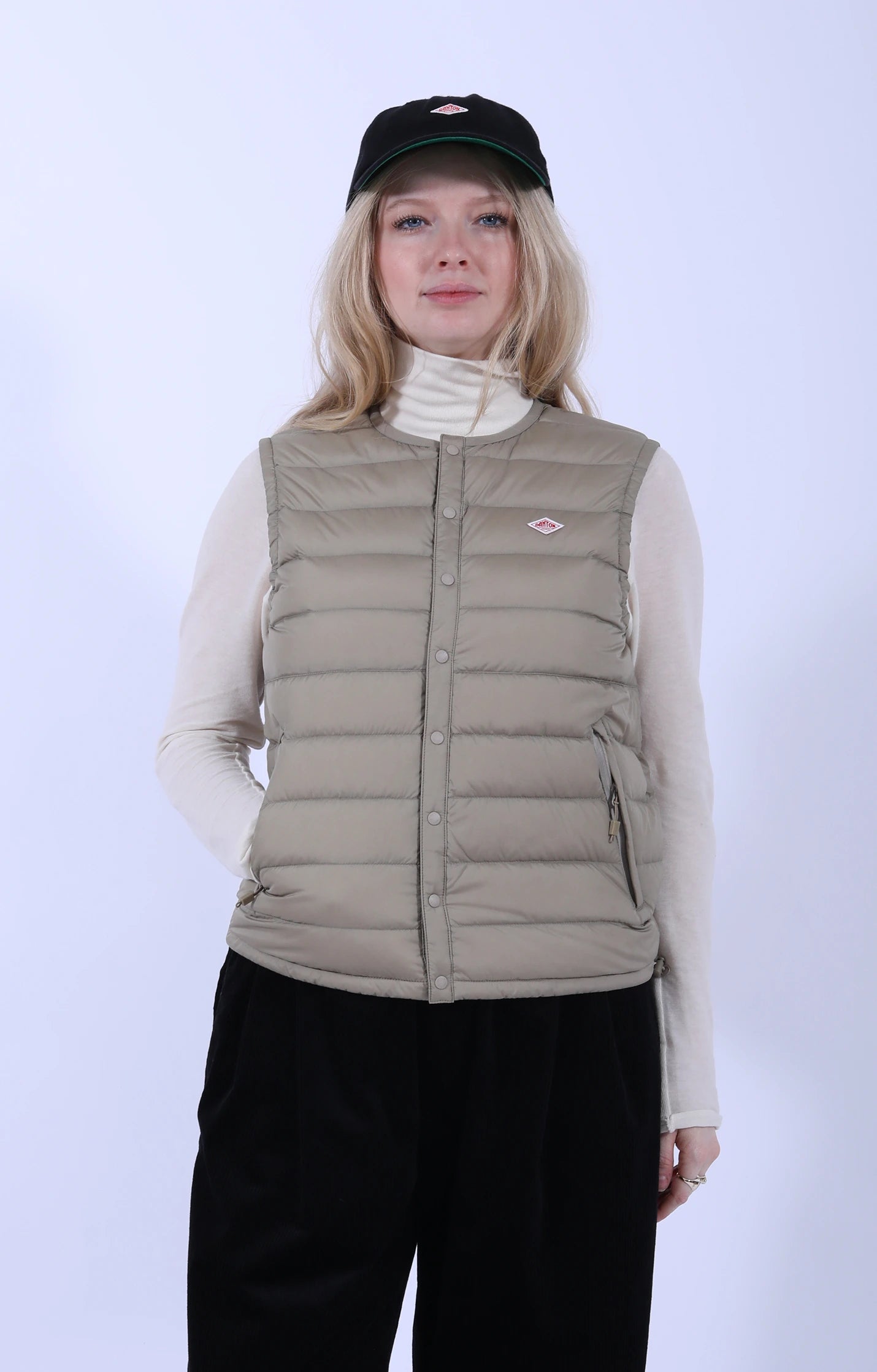 Inner Down Crew Vest Sand Beige