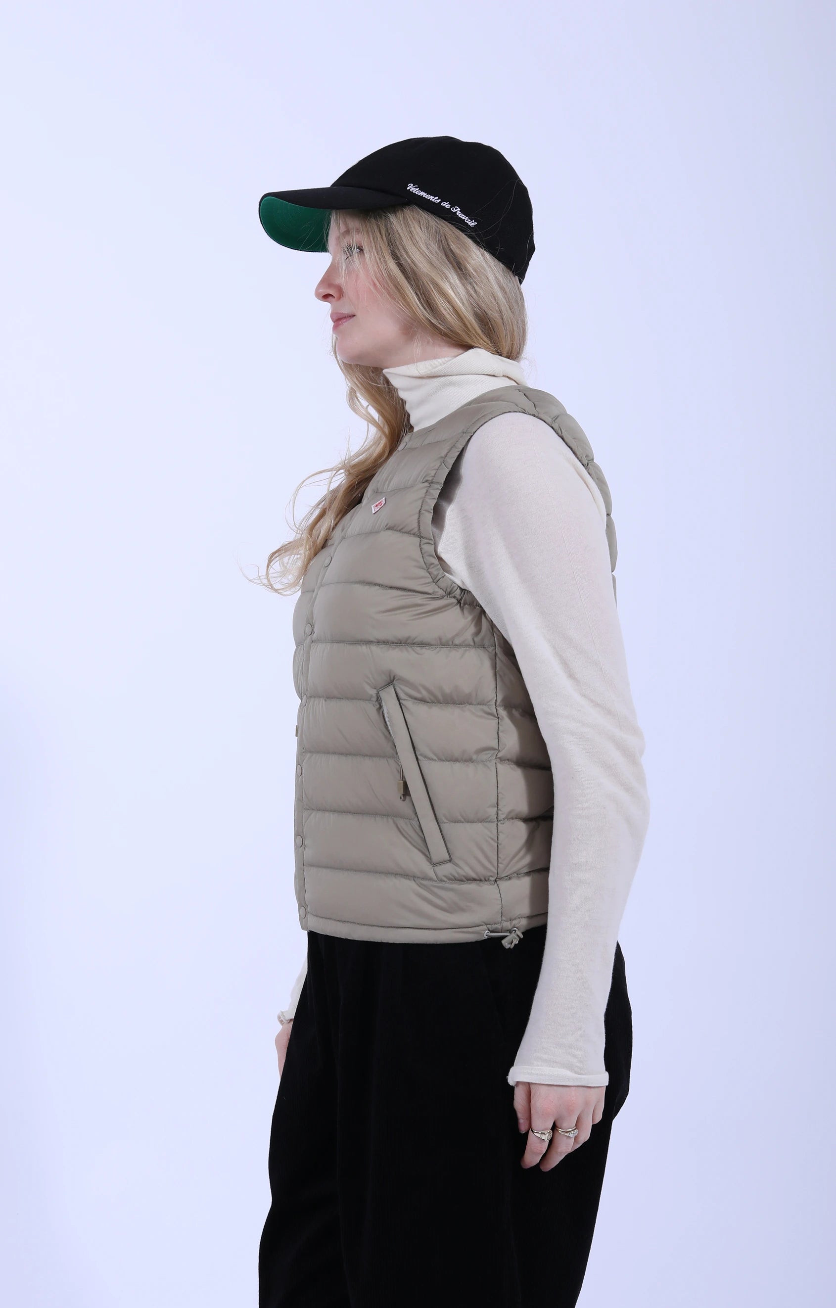 Inner Down Crew Vest Sand Beige