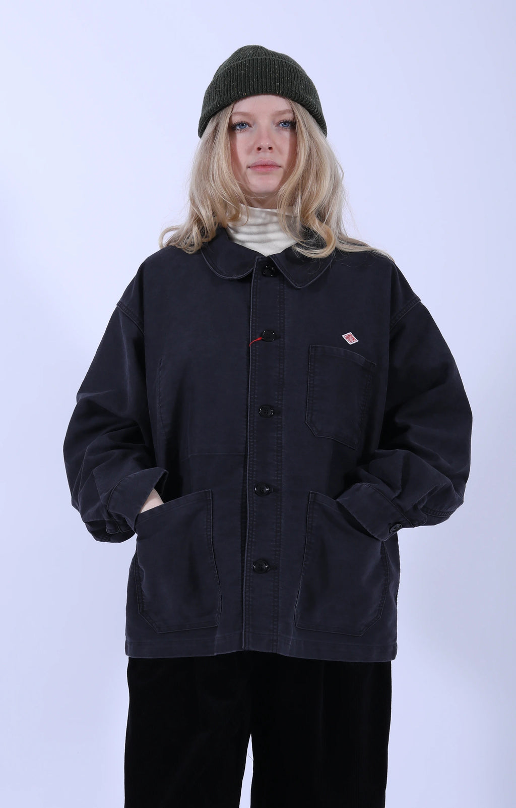 Wide Coveralls Moleskin Black