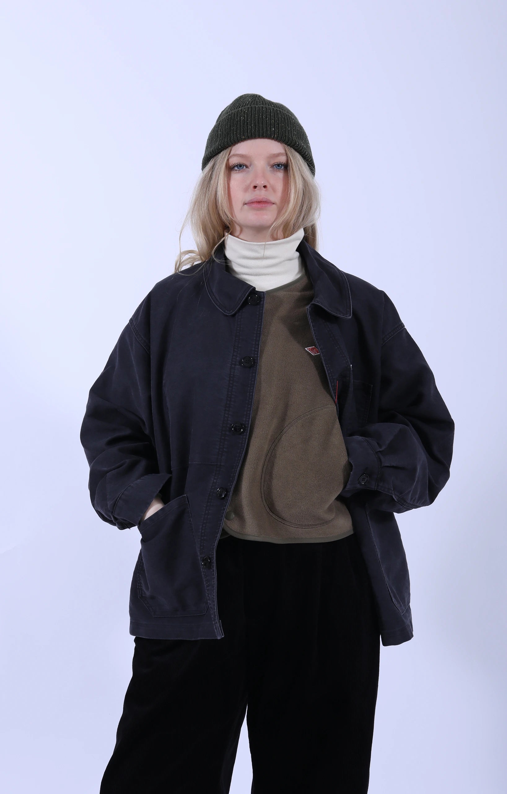 Wide Coveralls Moleskin Black