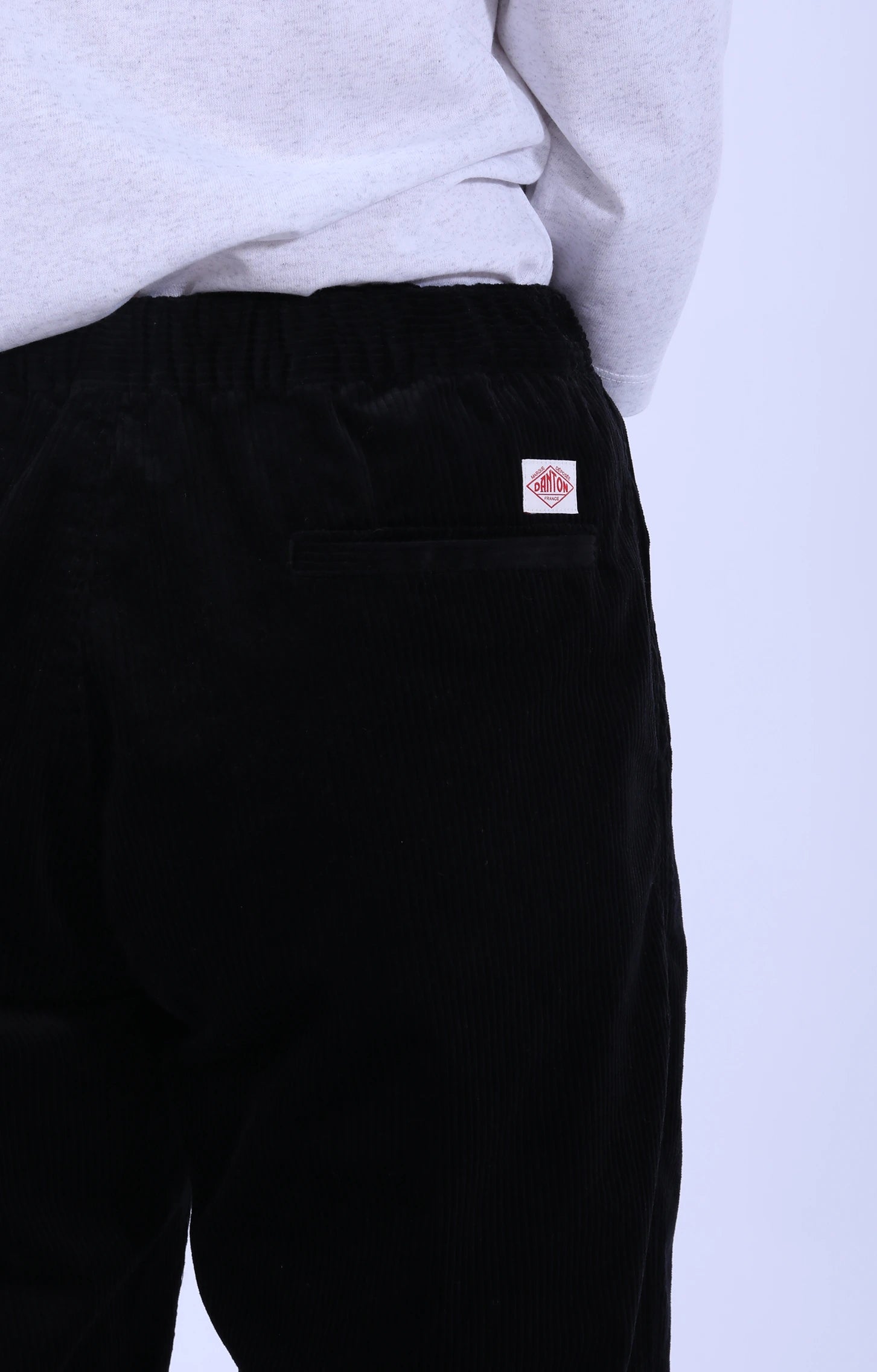 Easy Cropped Pants 8W Cord Black