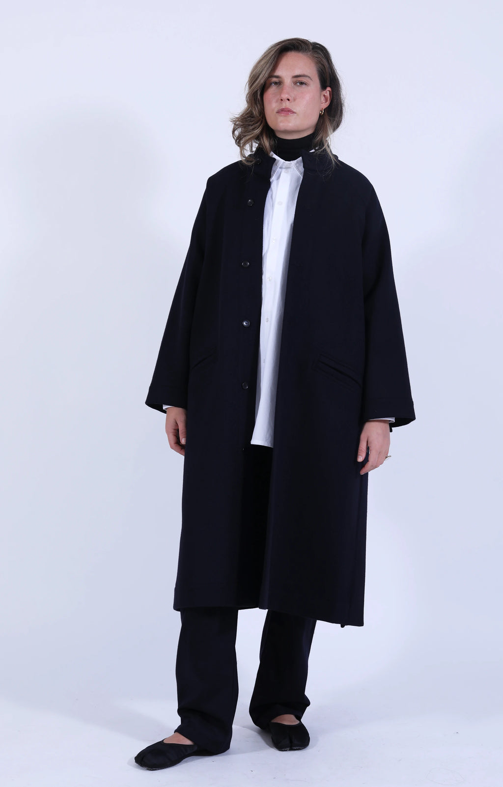 Navy Loden C Coat