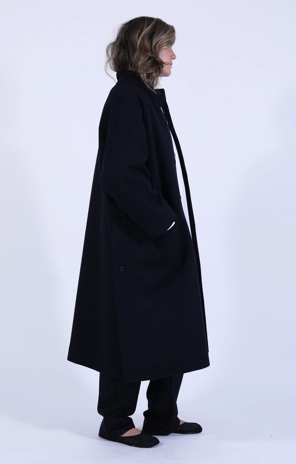 Navy Loden C Coat