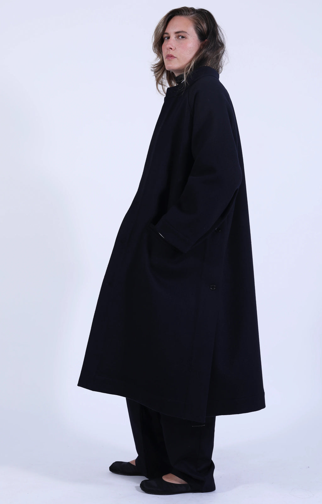 Navy Loden C Coat
