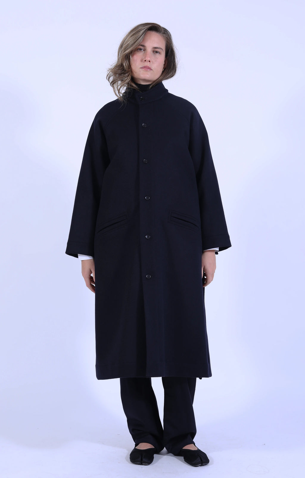 Navy Loden C Coat