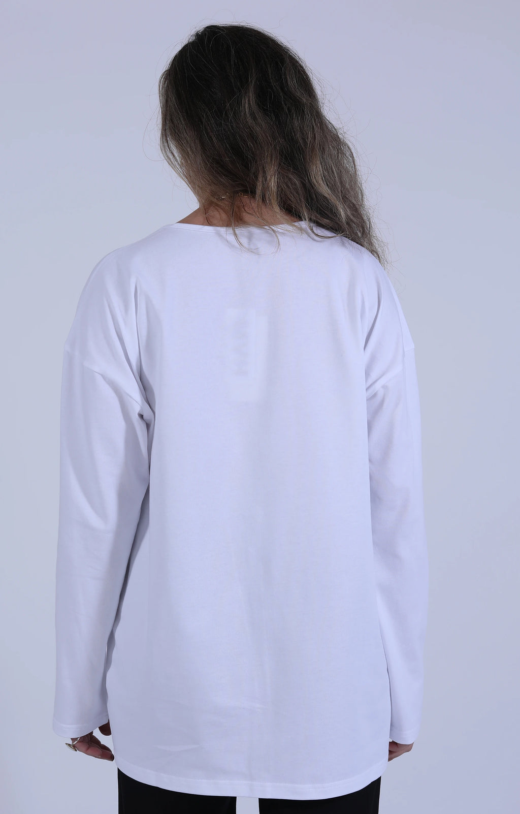 Boy V neck White Jersey