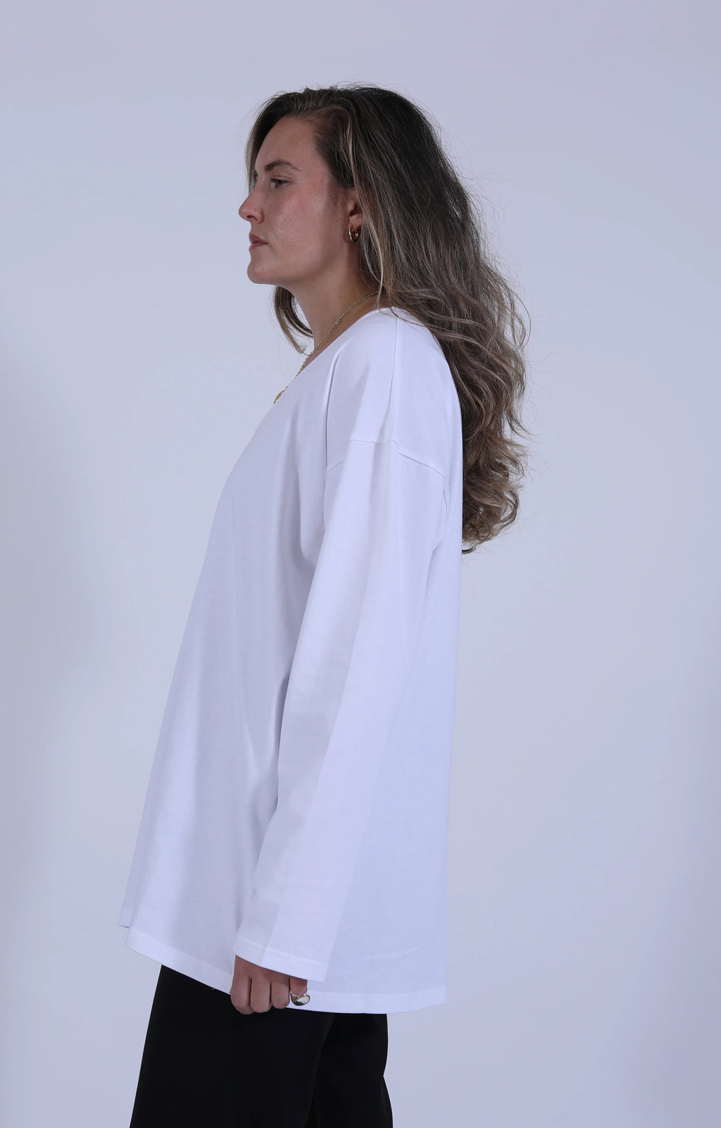 Boy V neck White Jersey