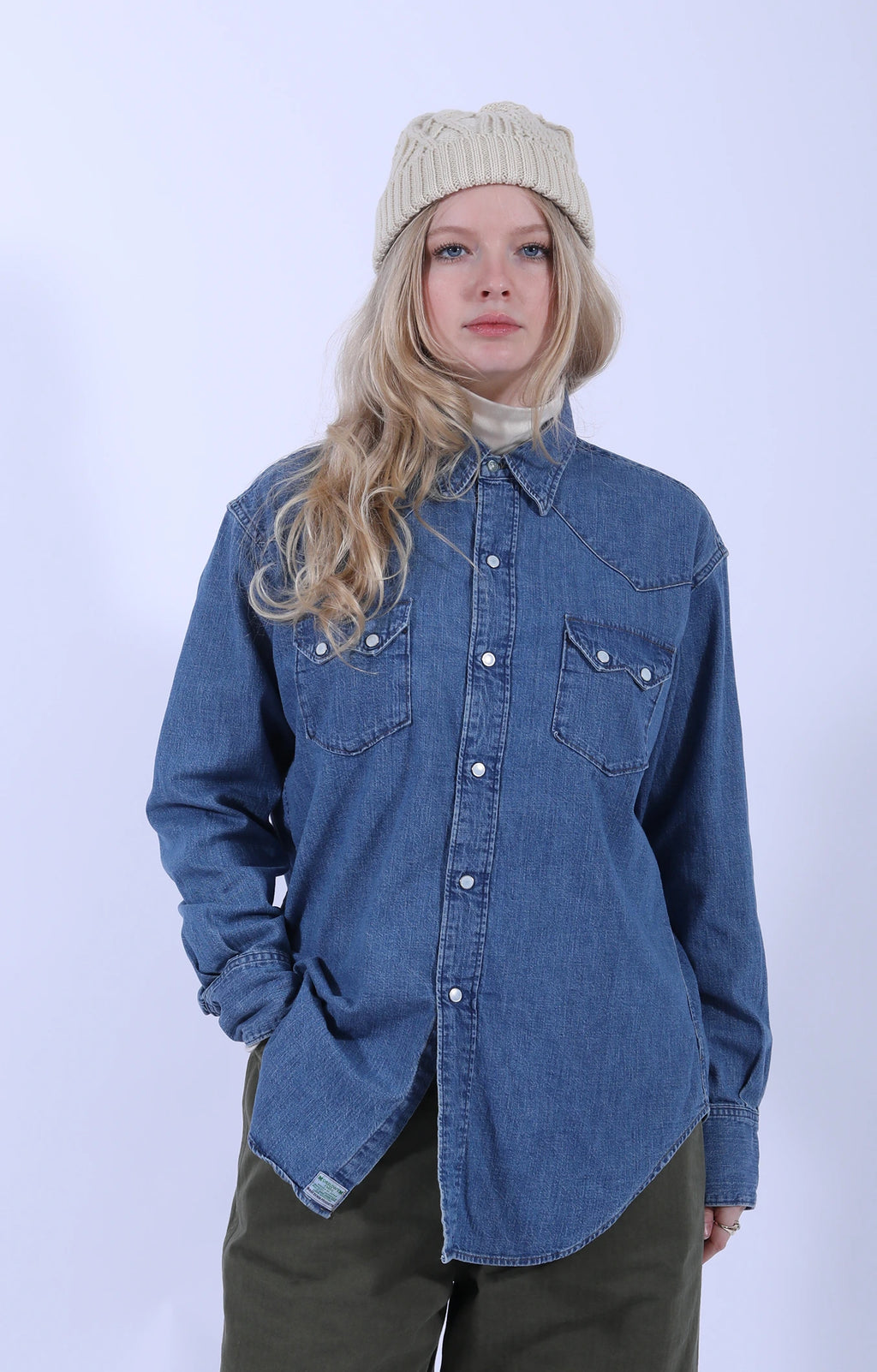 Denim Western Shirt Used Wash