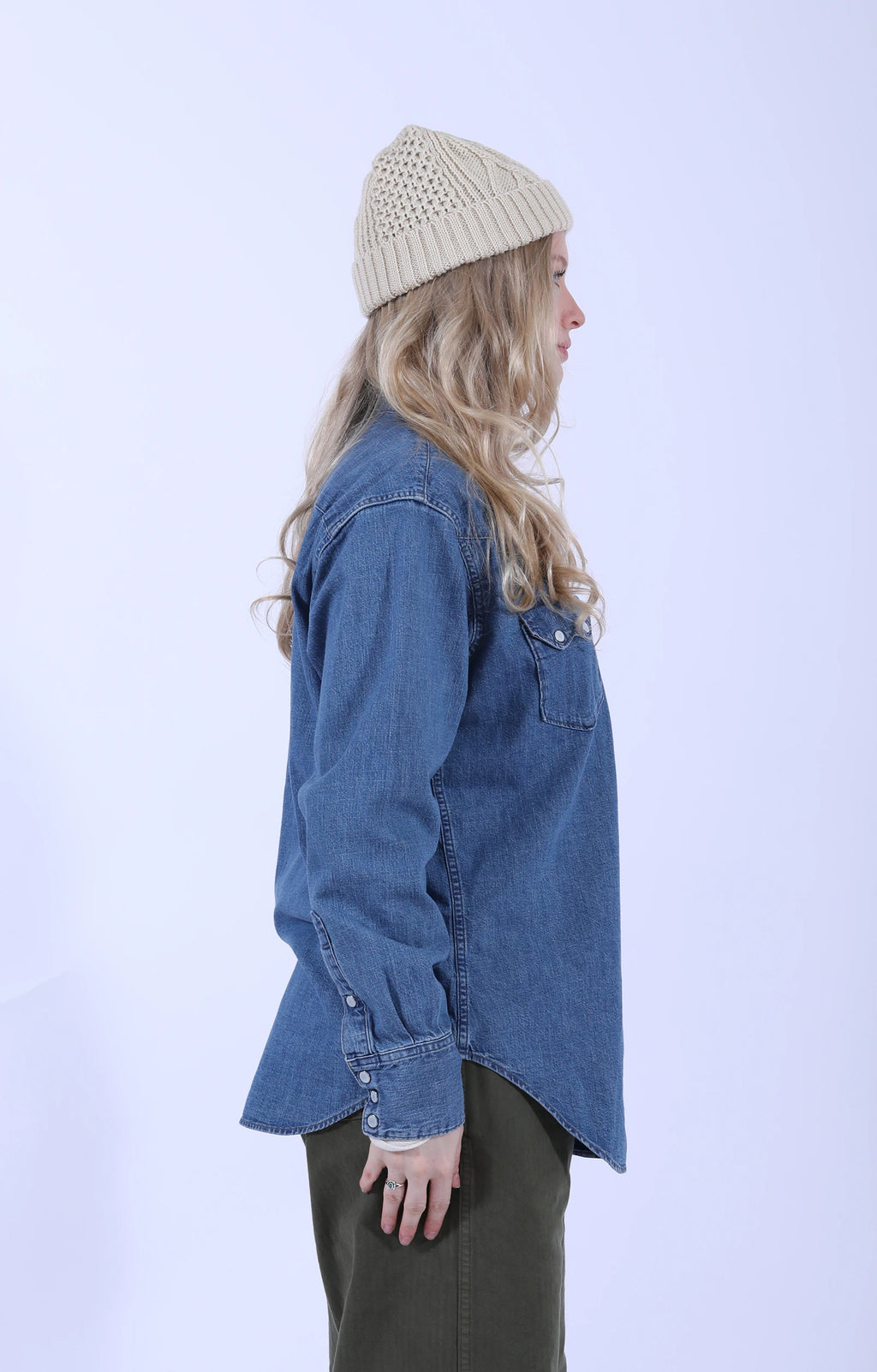 Denim Western Shirt Used Wash