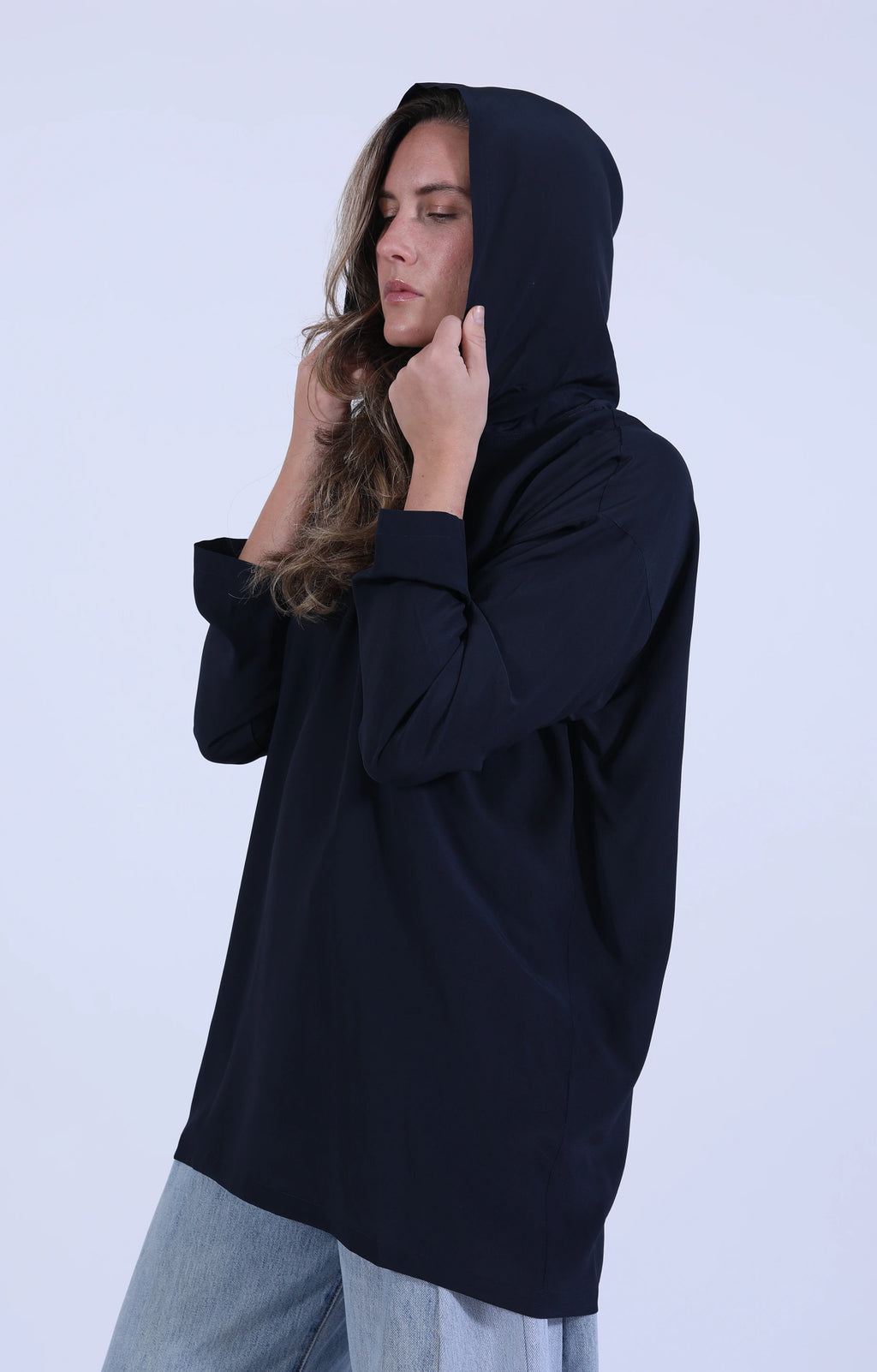 Top Boy XL Hoody Navy Silk