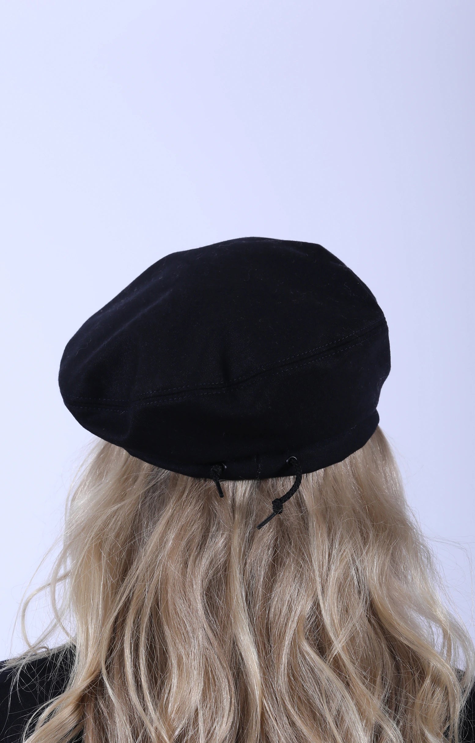 Beret Worsted Wool Dark Navy