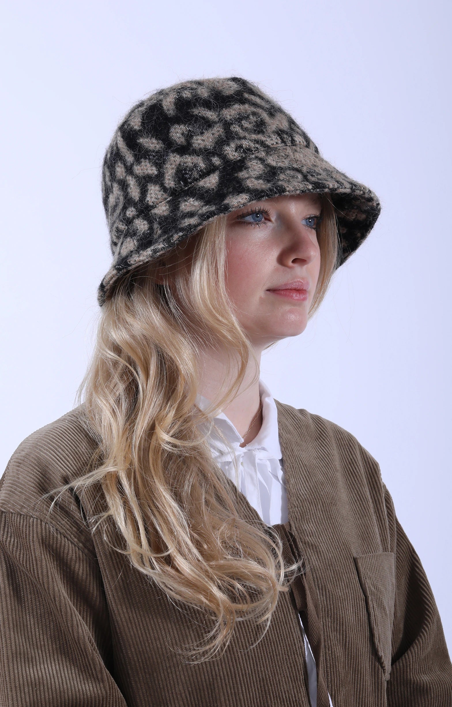 Bucket Hat Jacquard Leopard