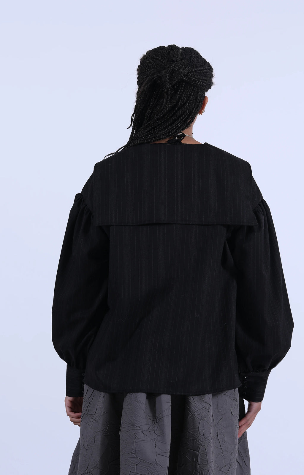 Leonora Shirt Coal Stripe