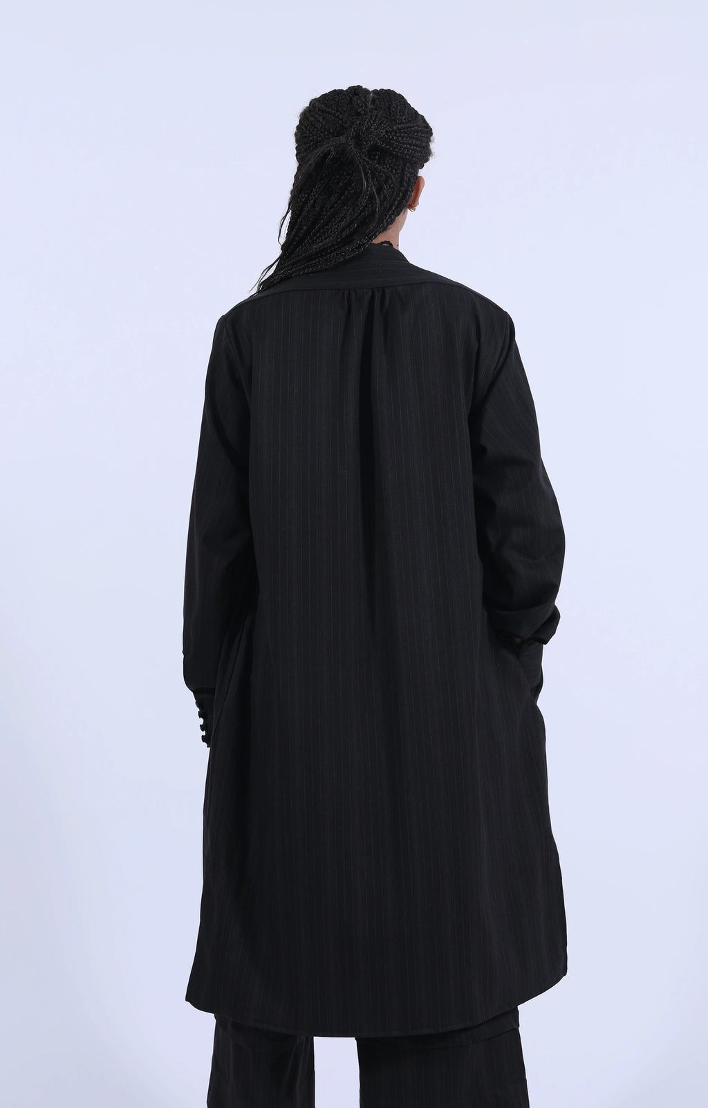 George Dress Coal Stripe