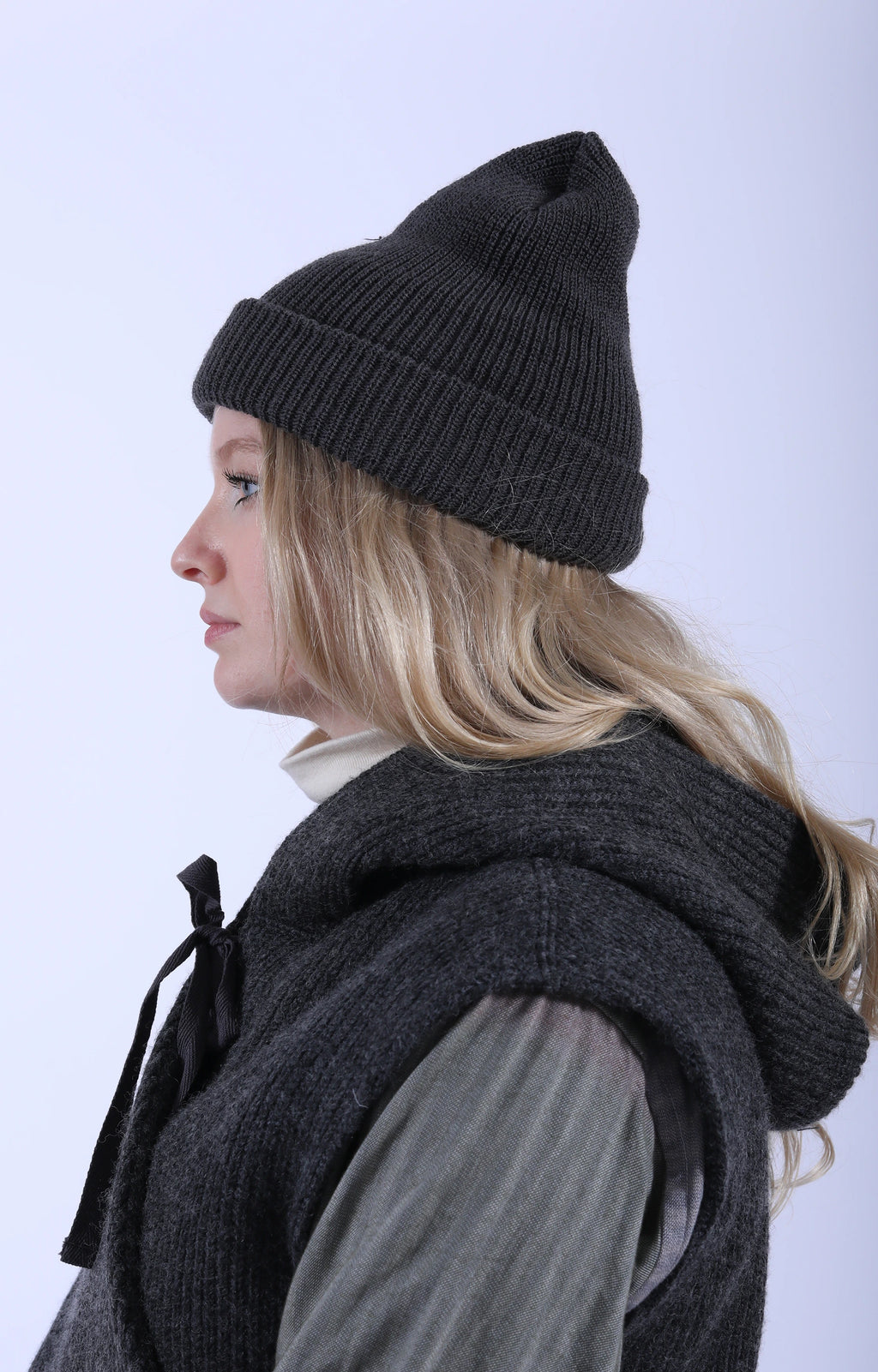 Watch Cap Charcoal Grey Wool