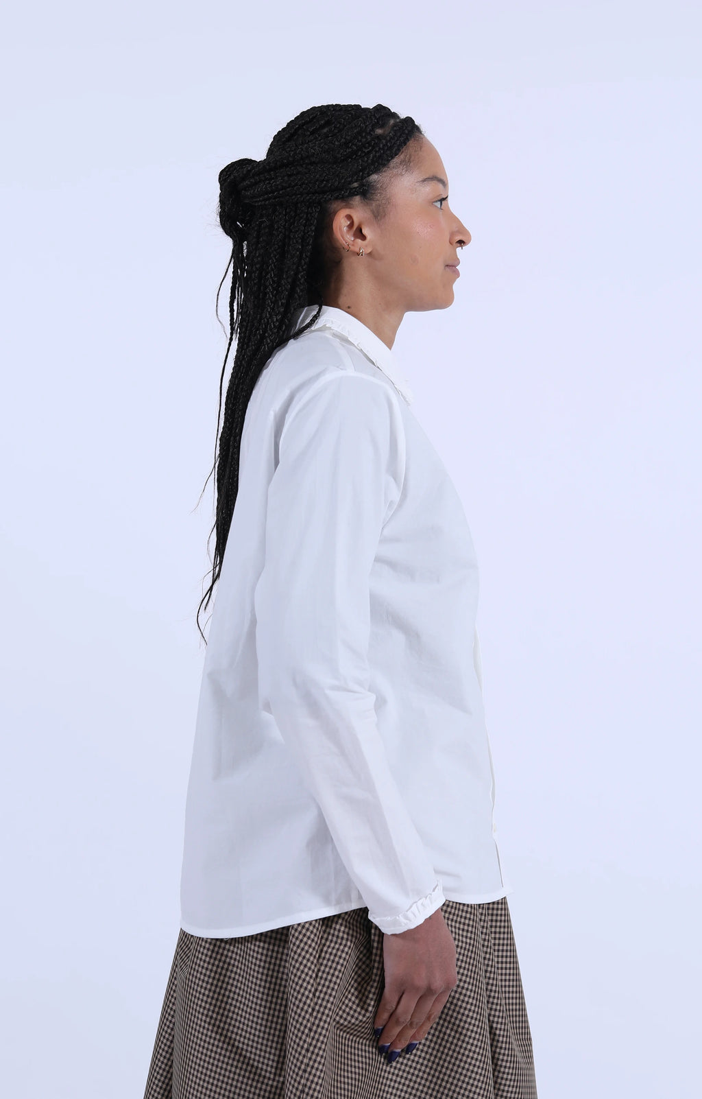 Ruffle Happy Shirt White