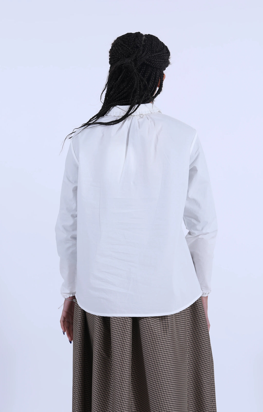 Ruffle Happy Shirt White